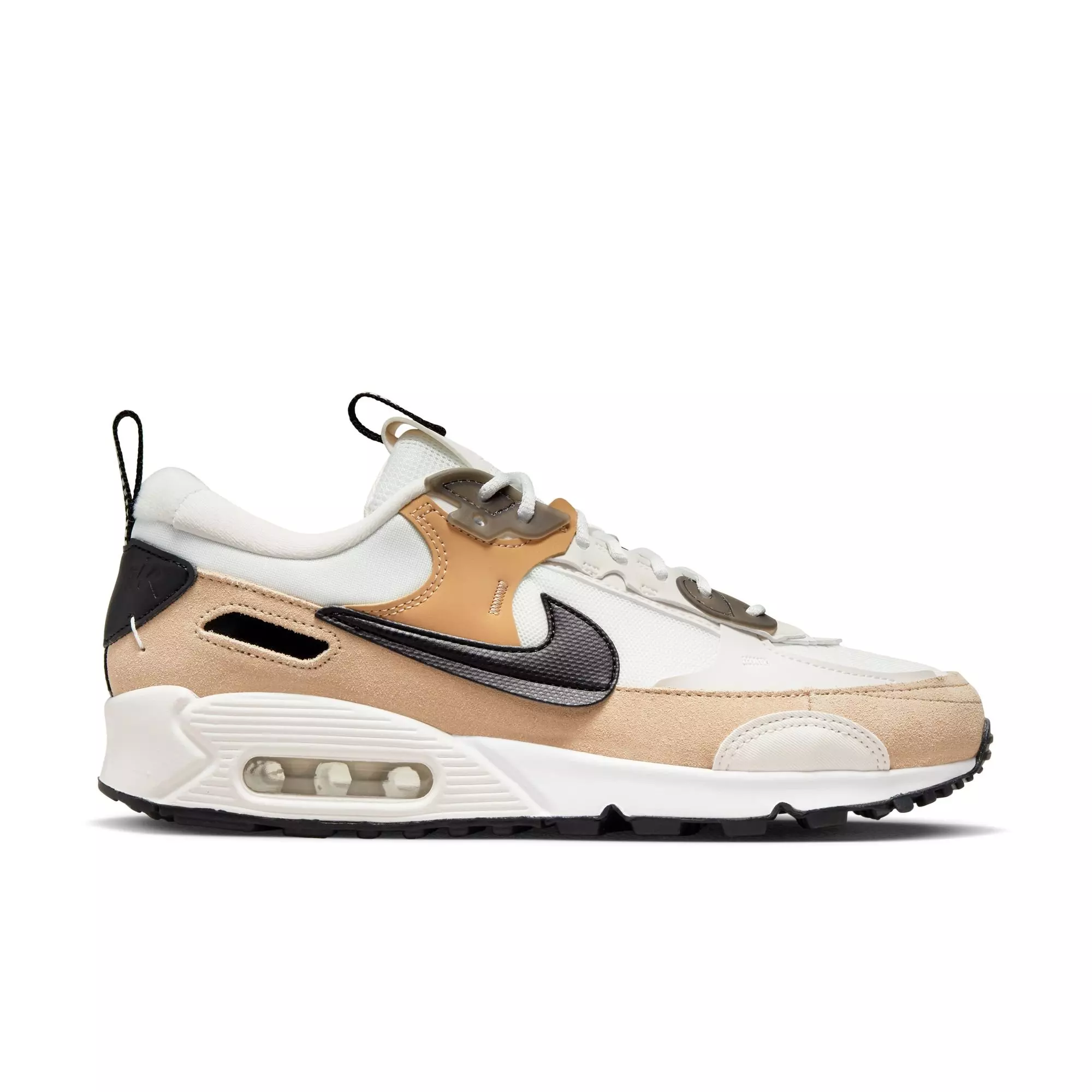 Nike Air Max 90 Futura "Phantom/Black/Hemp" Women's Shoe - WHITE/BLACK