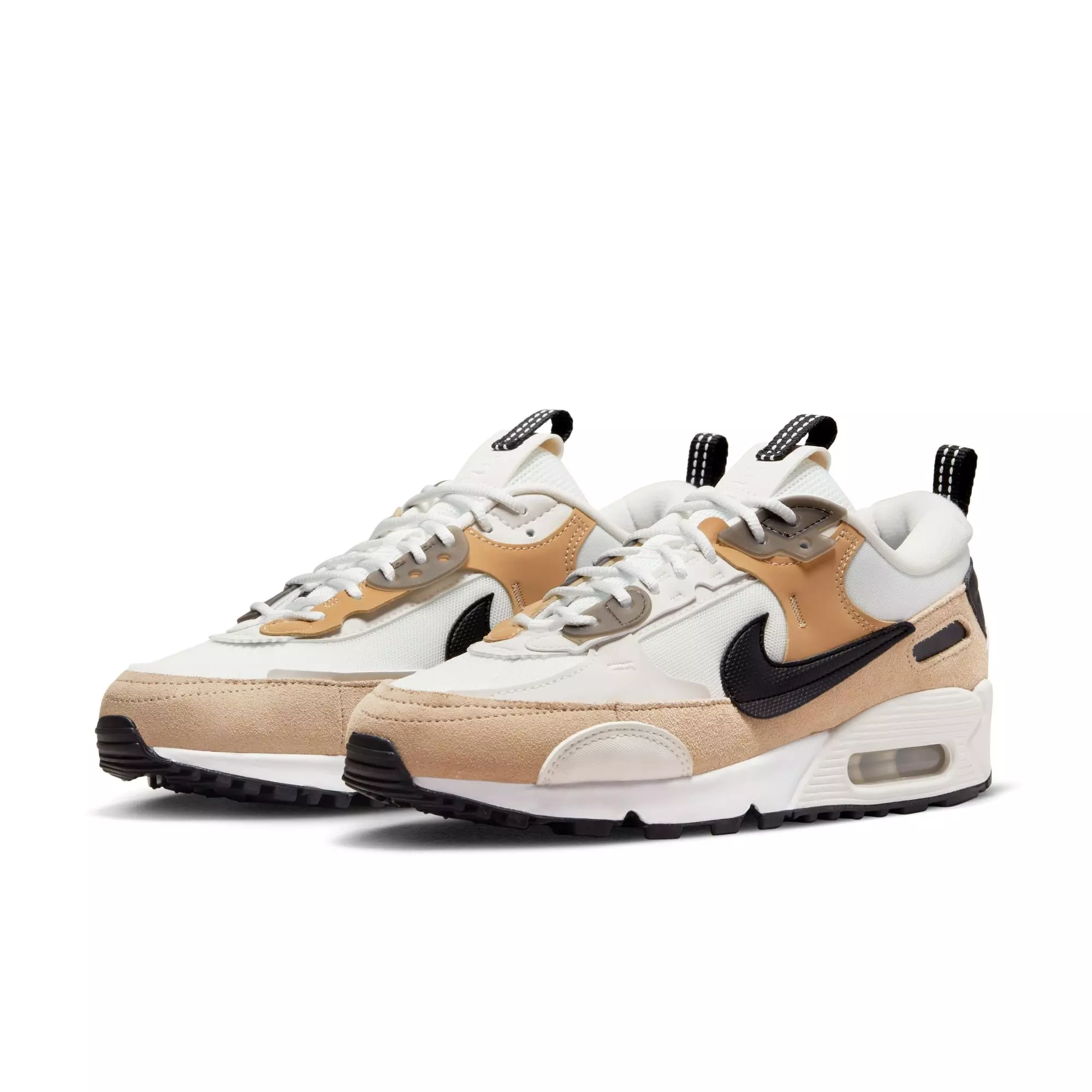 Nike Air Max 90 Futura "Phantom/Black/Hemp" Women's Shoe - WHITE/BLACK