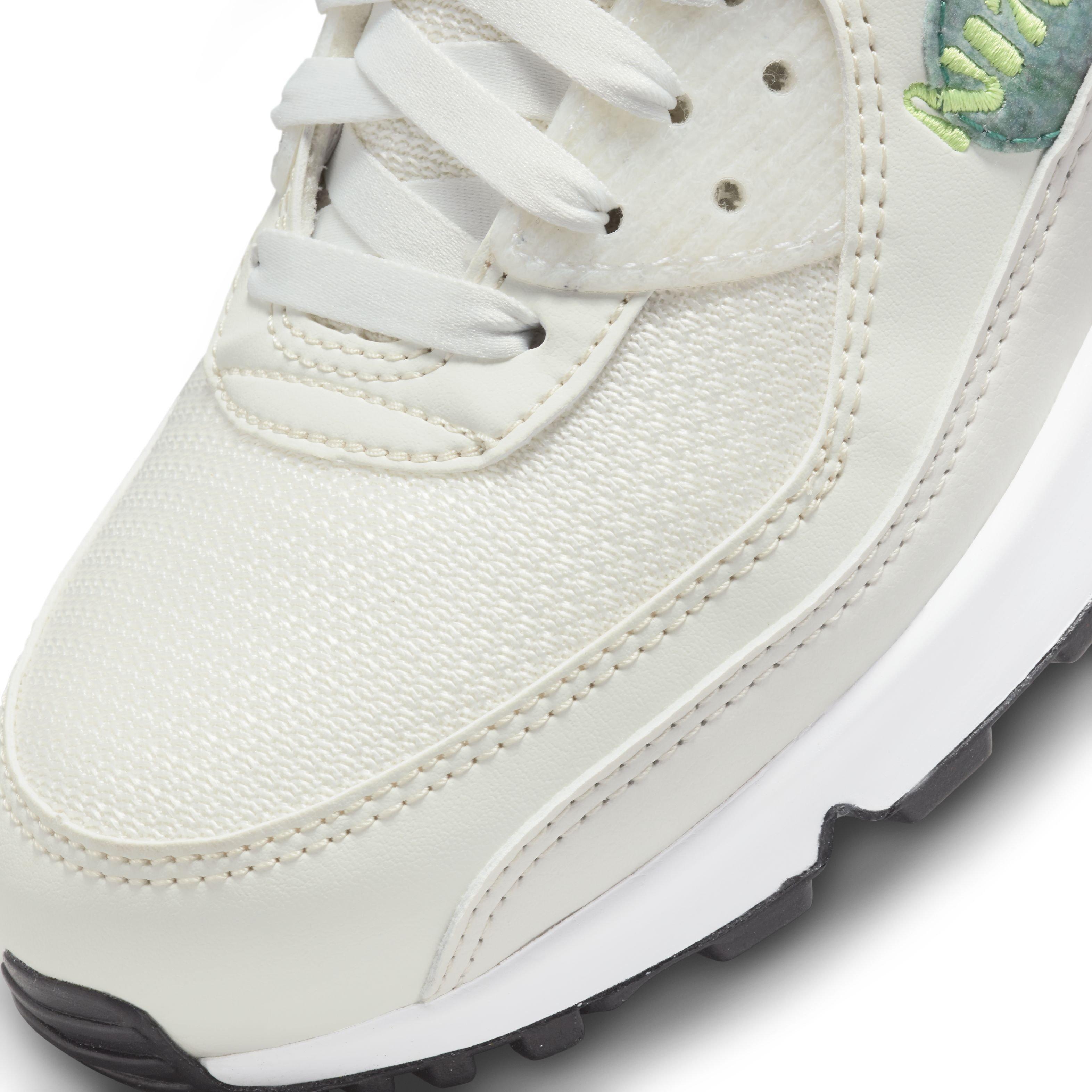 Nike White & Green Air Max 90 Sneakers