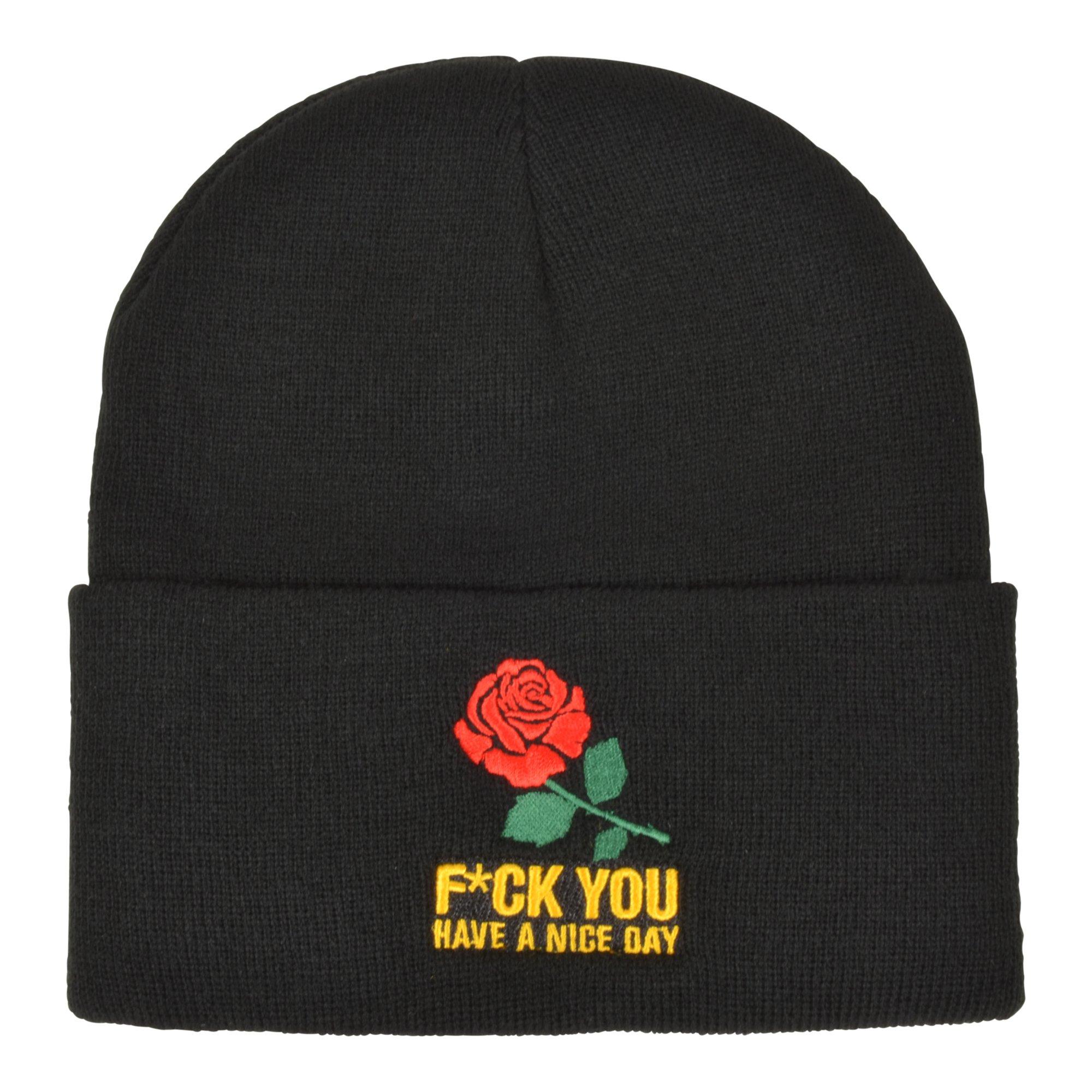 Field Grade Have A Nice Day Cuff Beanie - BLACK Thumbnail View 1