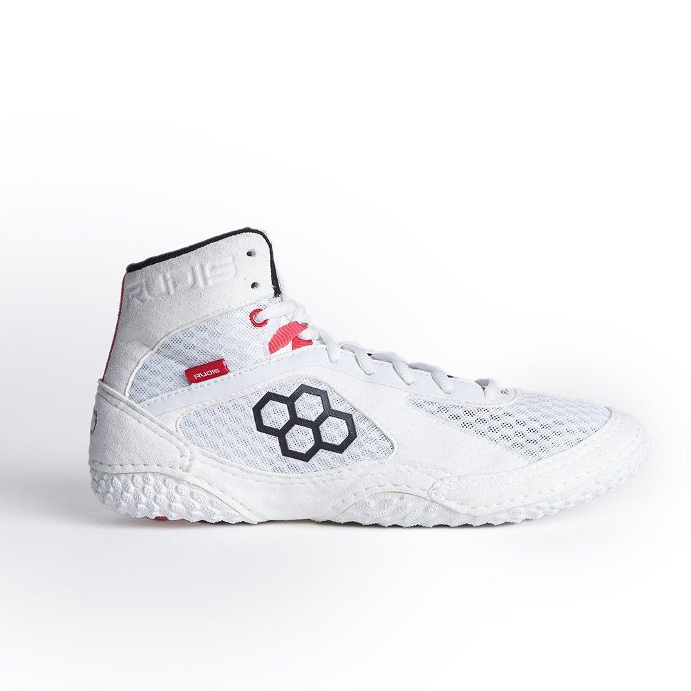 White and red wrestling sales shoes