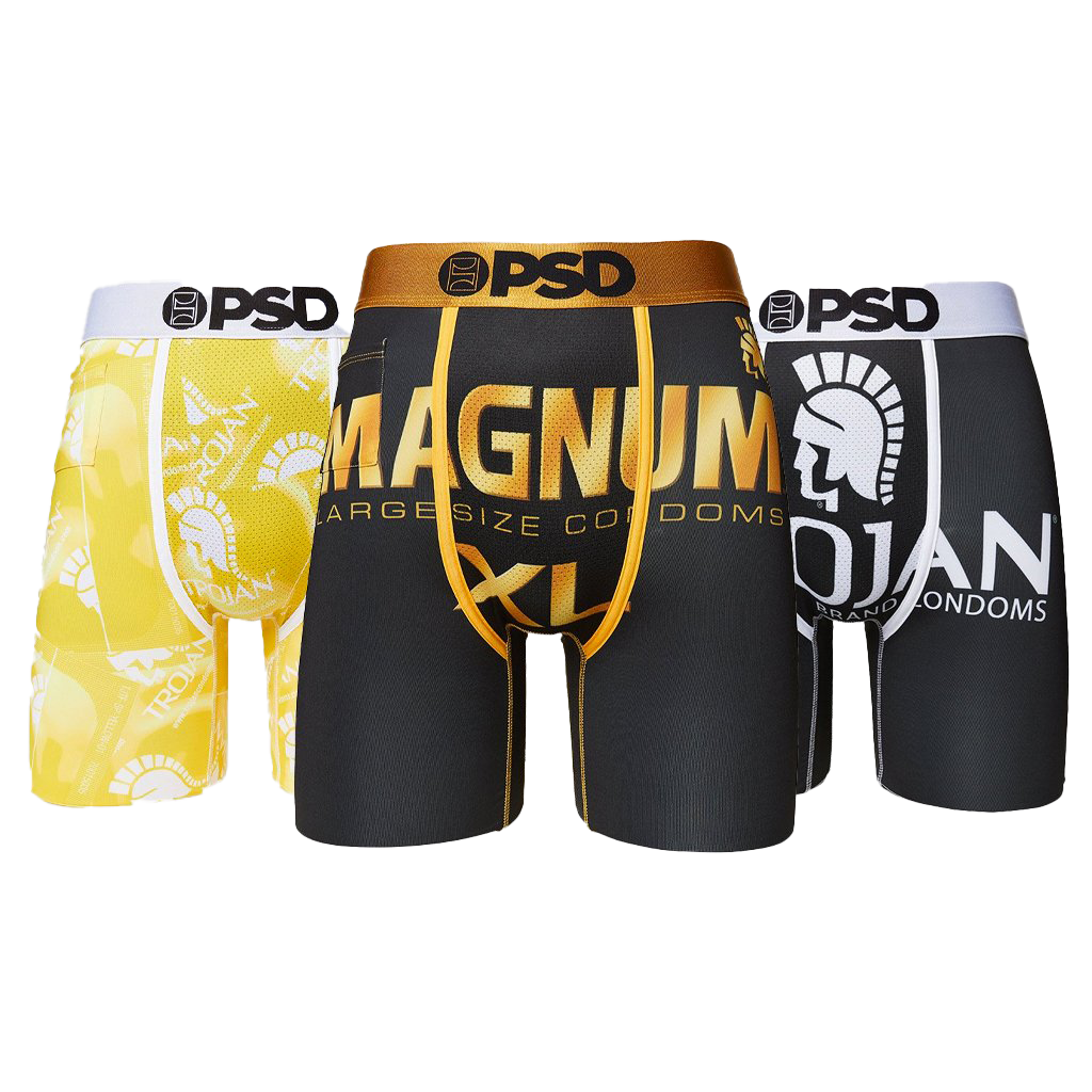 PSD Men's Magnum Xl Boxer Briefs, Black, XL