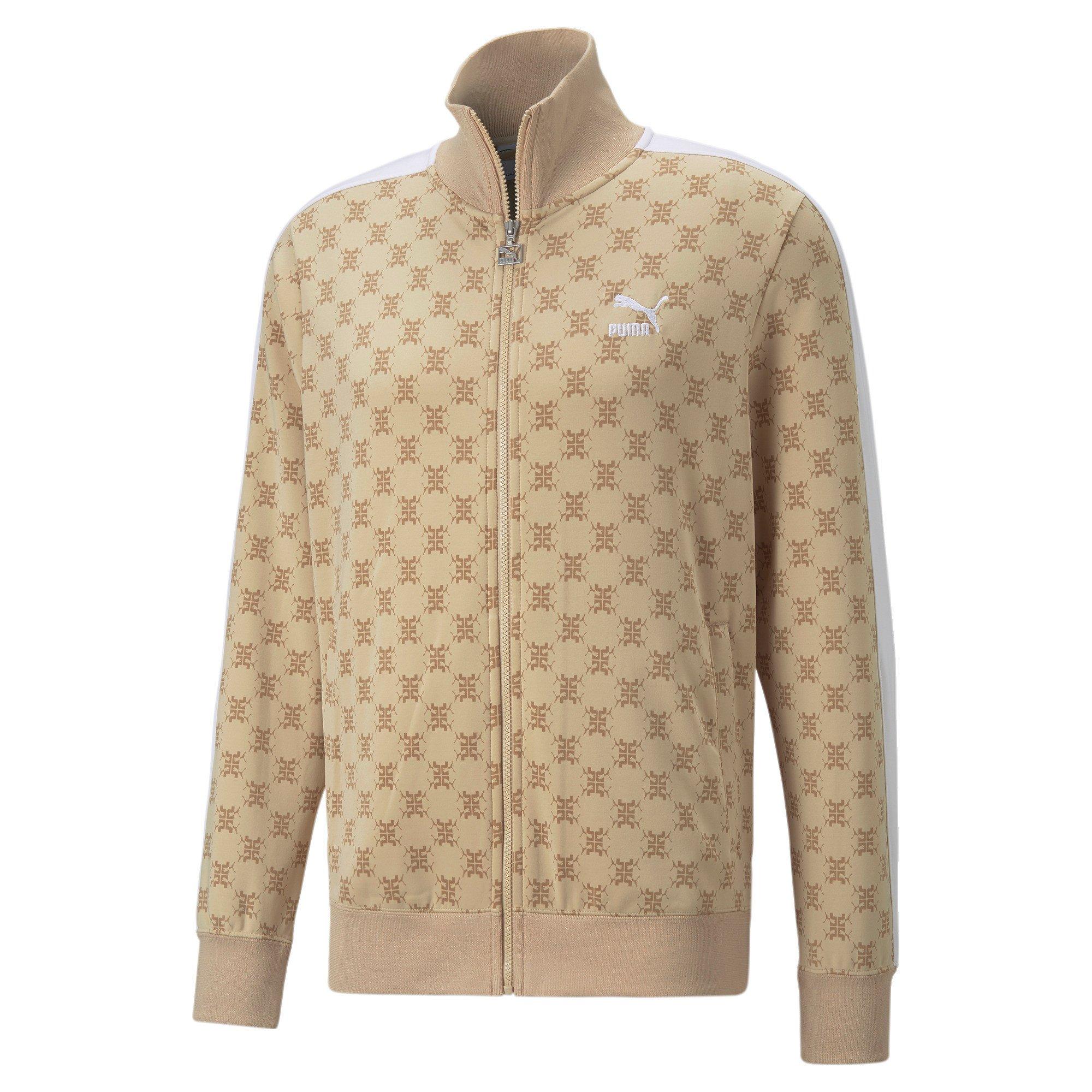 Beige GG-jacquard cotton-blend jacket