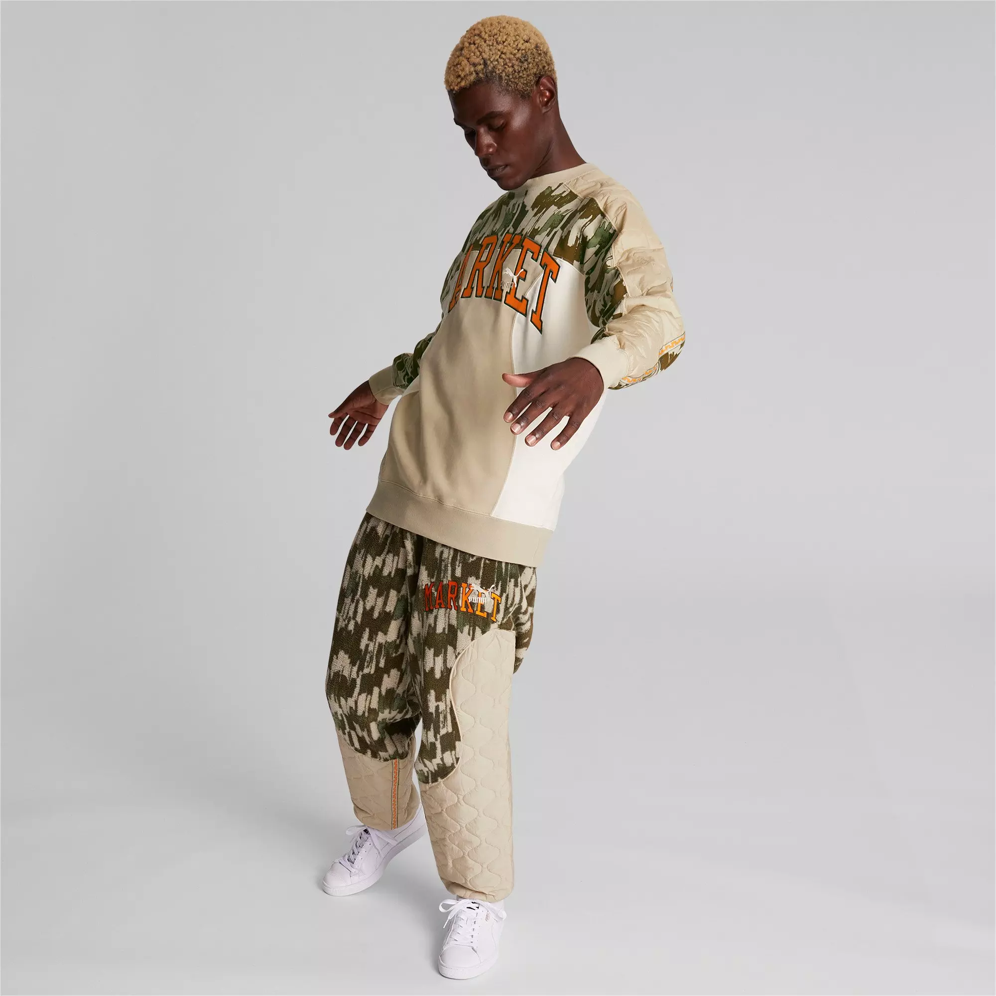 Puma Men's Market Relax Crew Tee-Tan - TAN