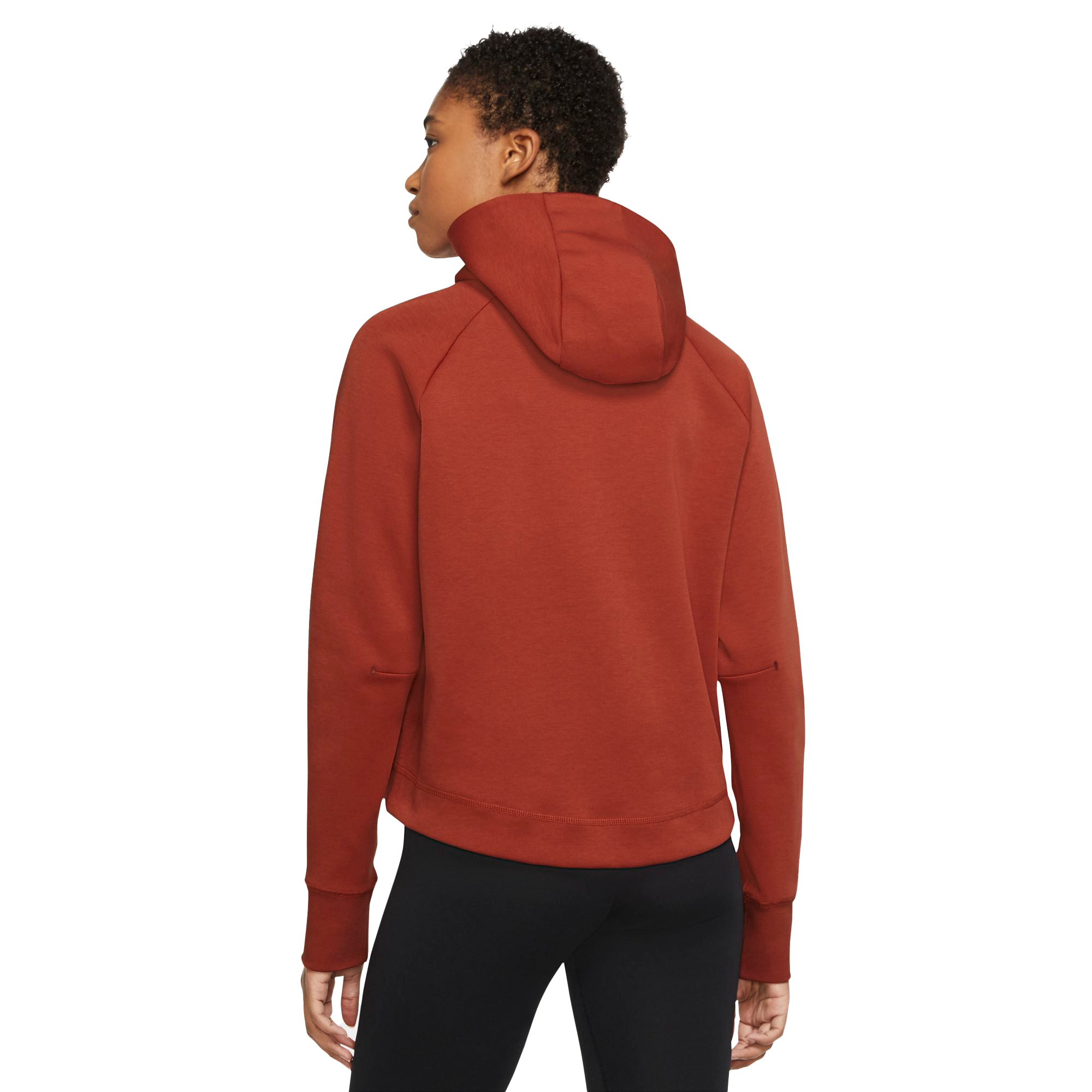 Nike Women's Sportswear Tech Fleece Windrunner Full-Zip Hoodie-Burgundy - BURGUNDY Thumbnail View 2