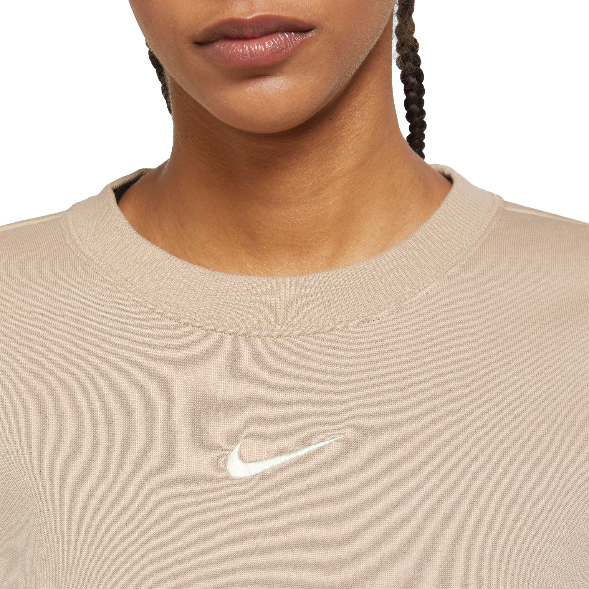 Nike Women s Sportswear Phoenix Fleece Oversized Crewneck Sweatshirt Tan