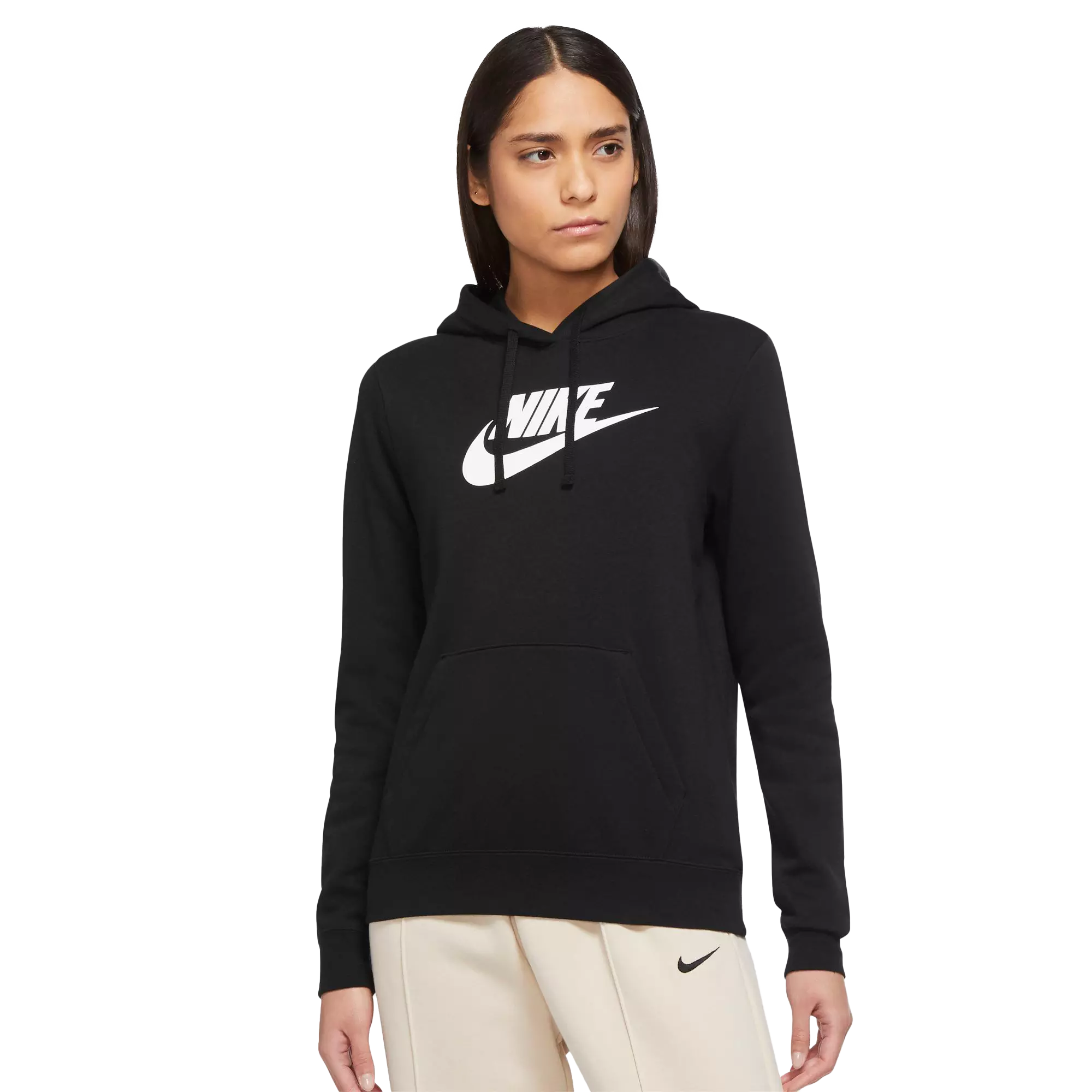 Nike Women's Sportswear Club Fleece Funnel-Neck Hoodie - Hibbett