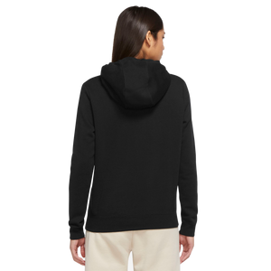 Nike Women's Sportswear Club Fleece Pullover Hoodie-Black/White