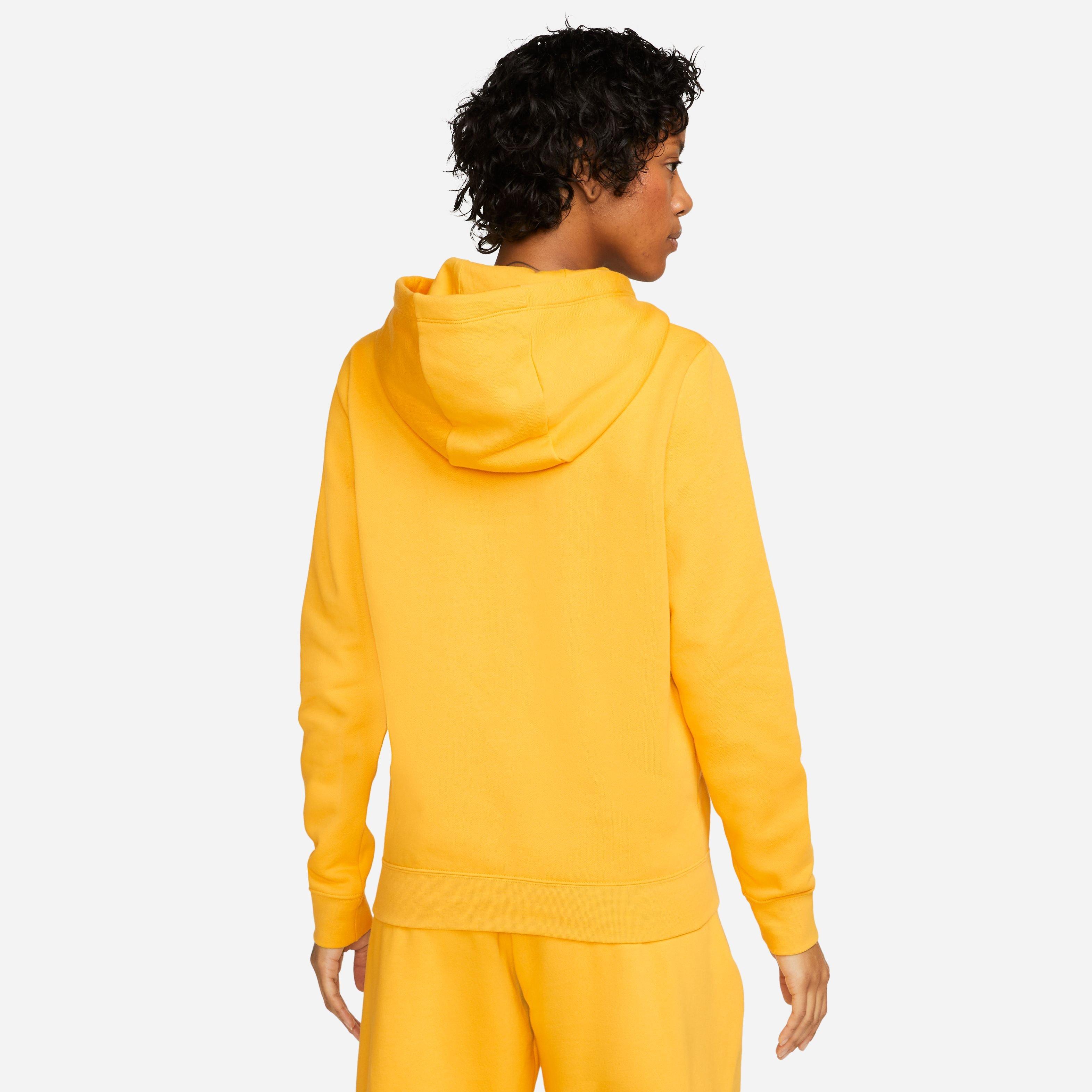 Nike Women's Sportswear Club Fleece Pullover Hoodie-Yellow - YELLOW Thumbnail View 2