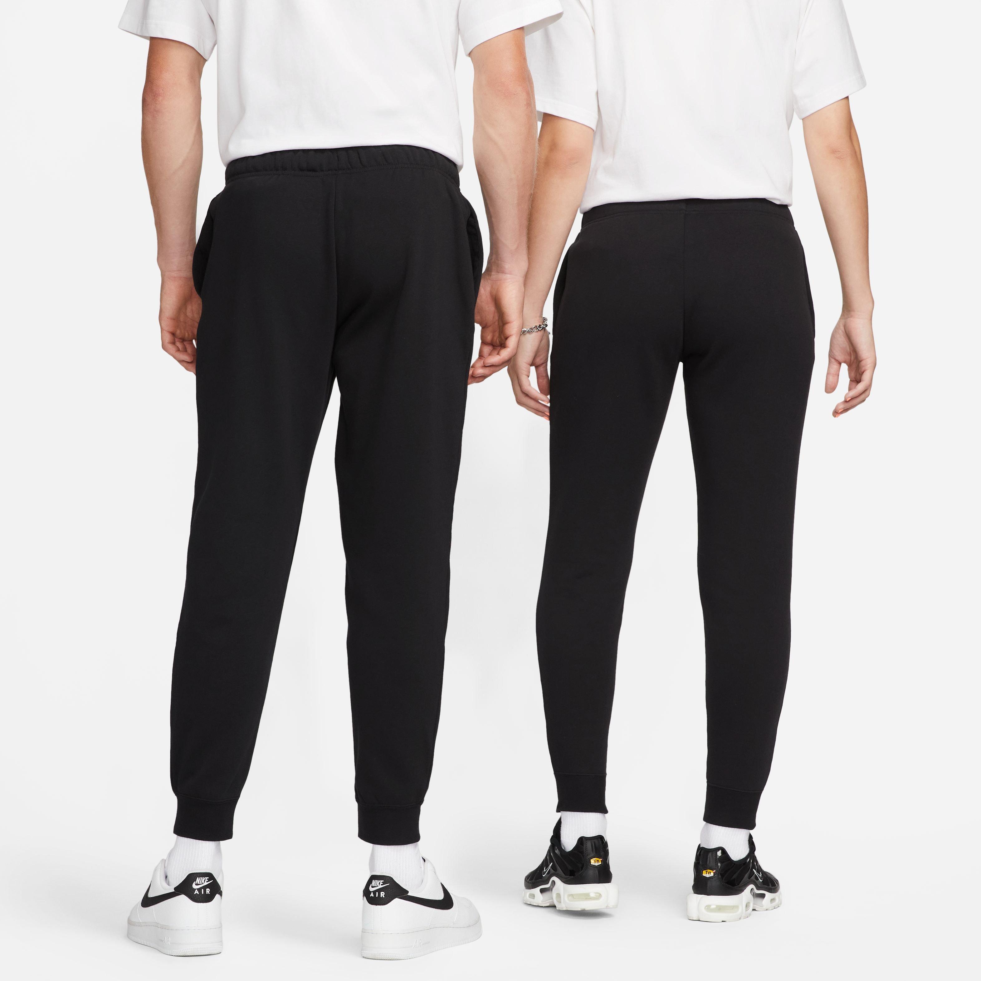 Nike Women's Sportswear Club Fleece Mid-Rise Pants-Black/White - BLACK/WHITE Thumbnail View 5