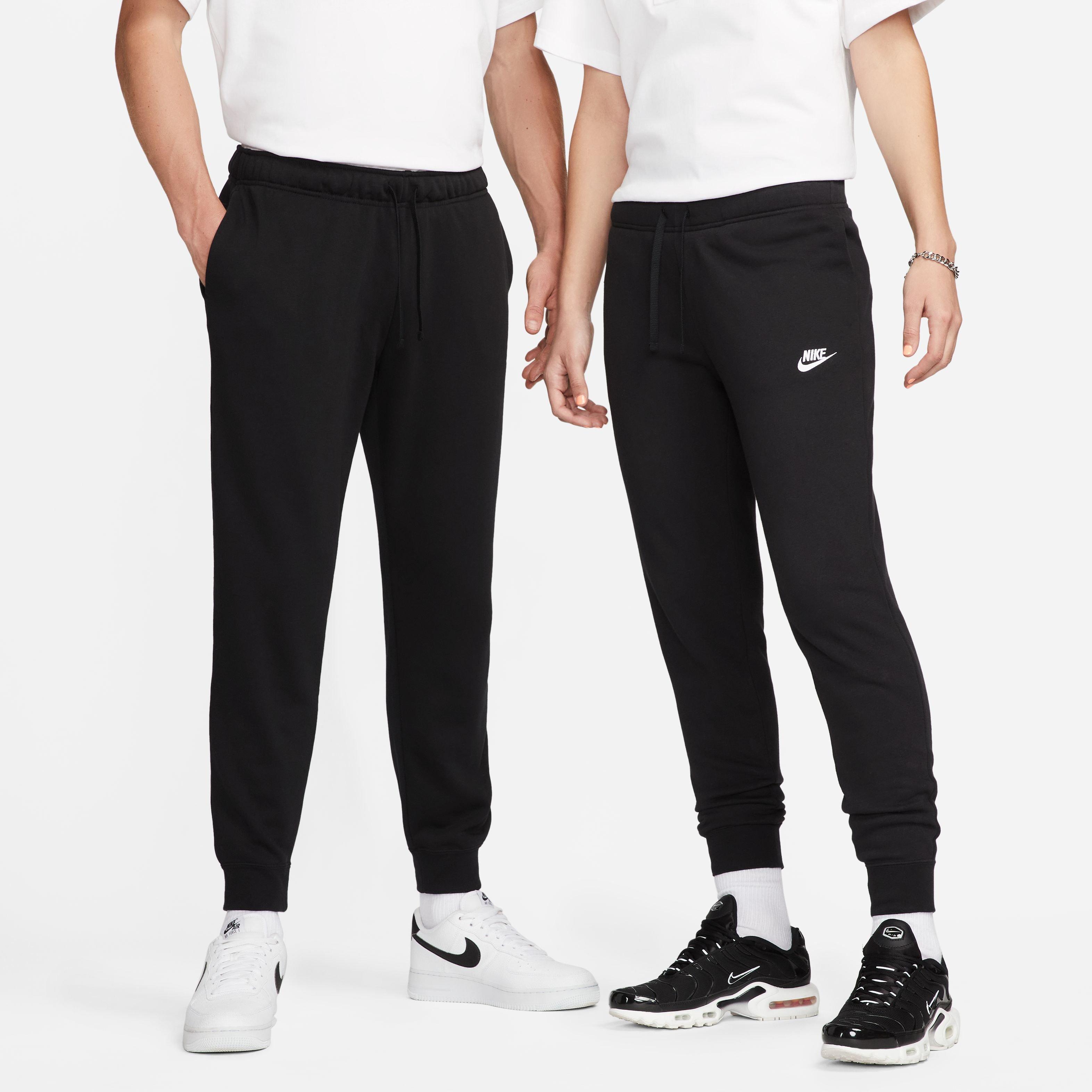 Nike Women's Sportswear Club Fleece Mid-Rise Pants-Black/White - BLACK/WHITE Thumbnail View 4