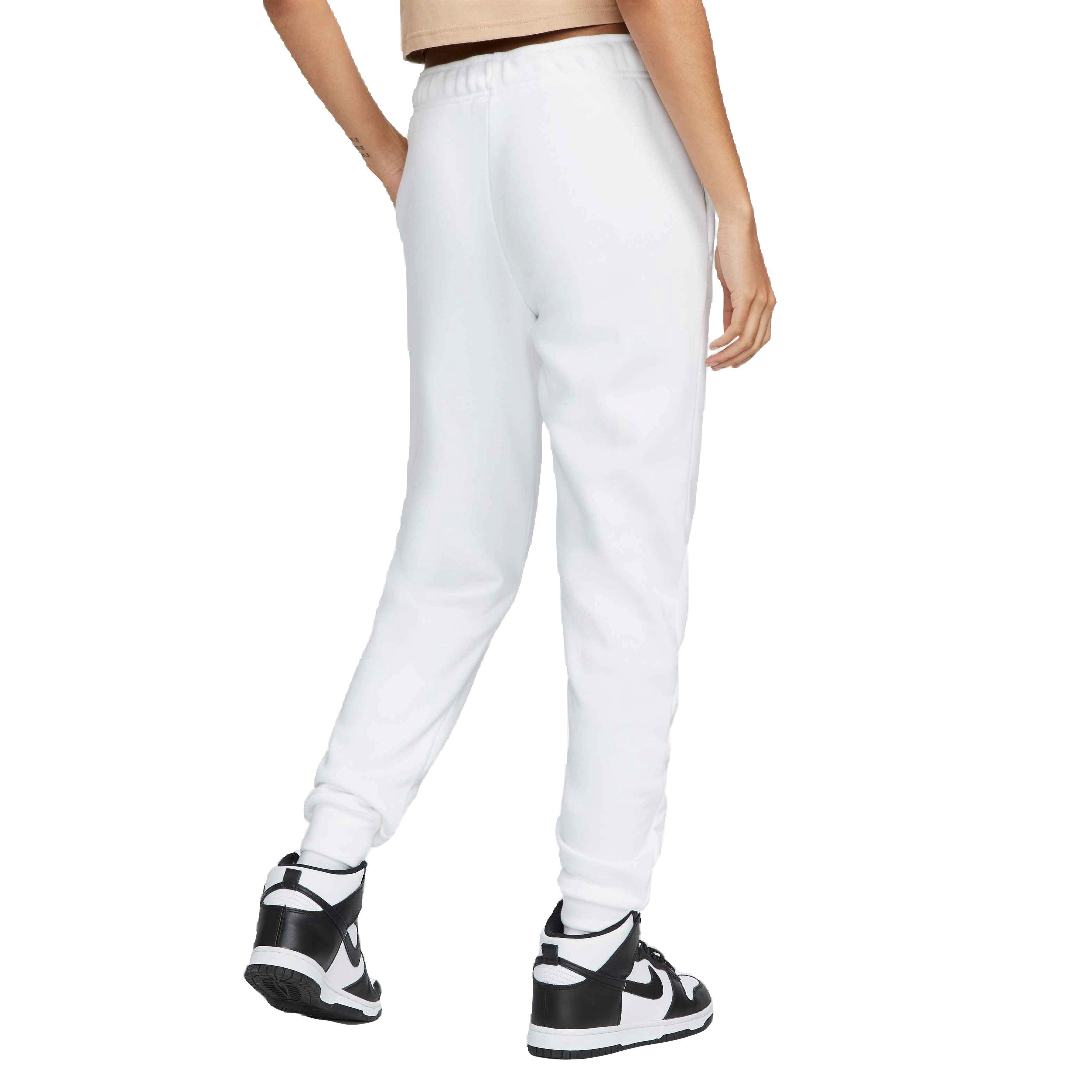 Nike Sportswear Club Fleece Mid-Rise Women's White/Black Joggers