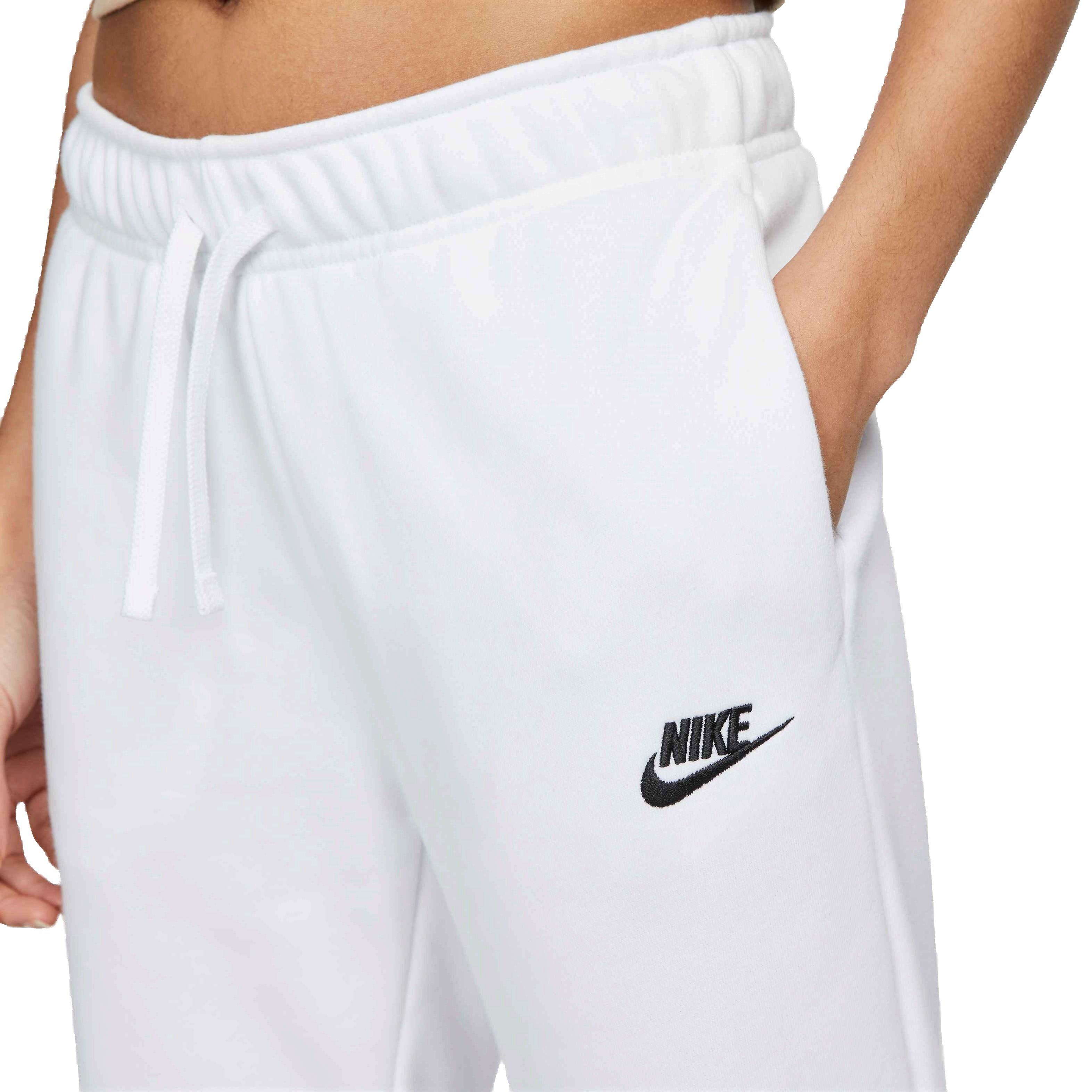 Nike Sportswear Club Fleece Mid-Rise Women's White/Black Joggers