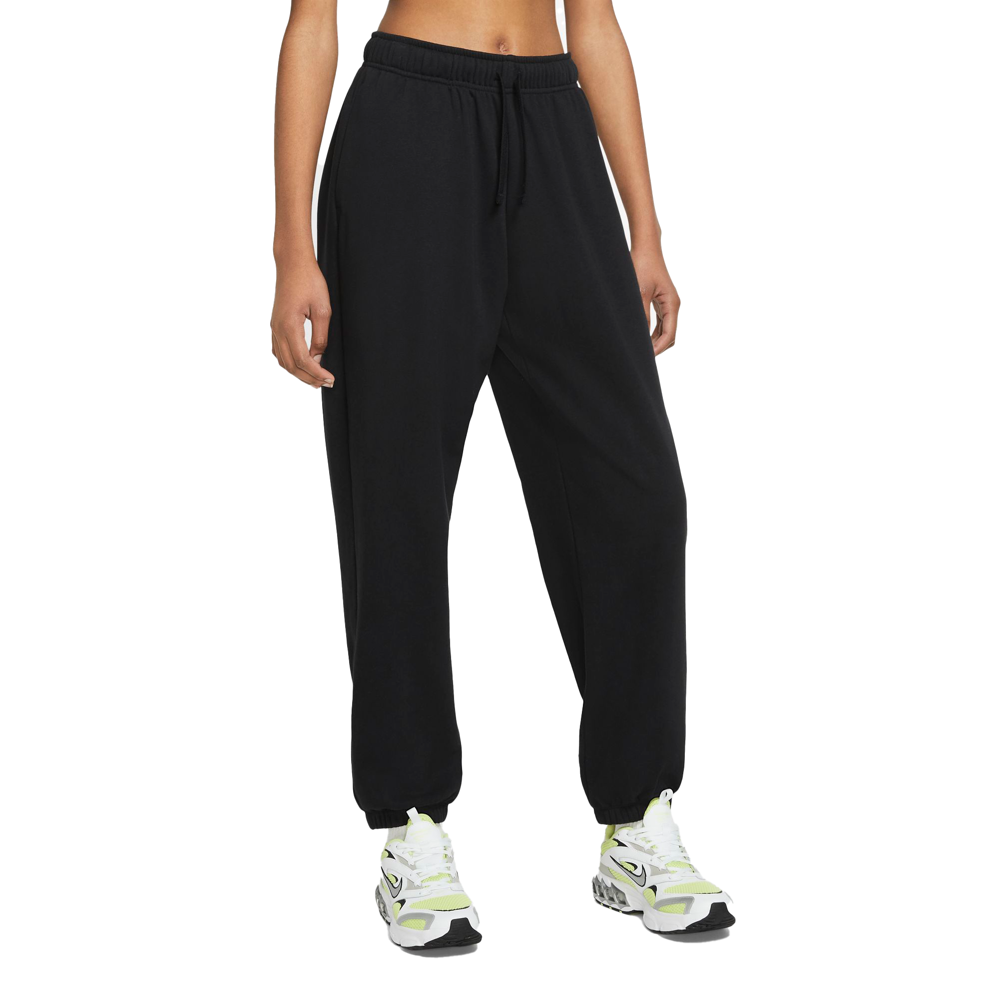 Nike Women's Sportswear Club Fleece Pants-Black/White - Hibbett
