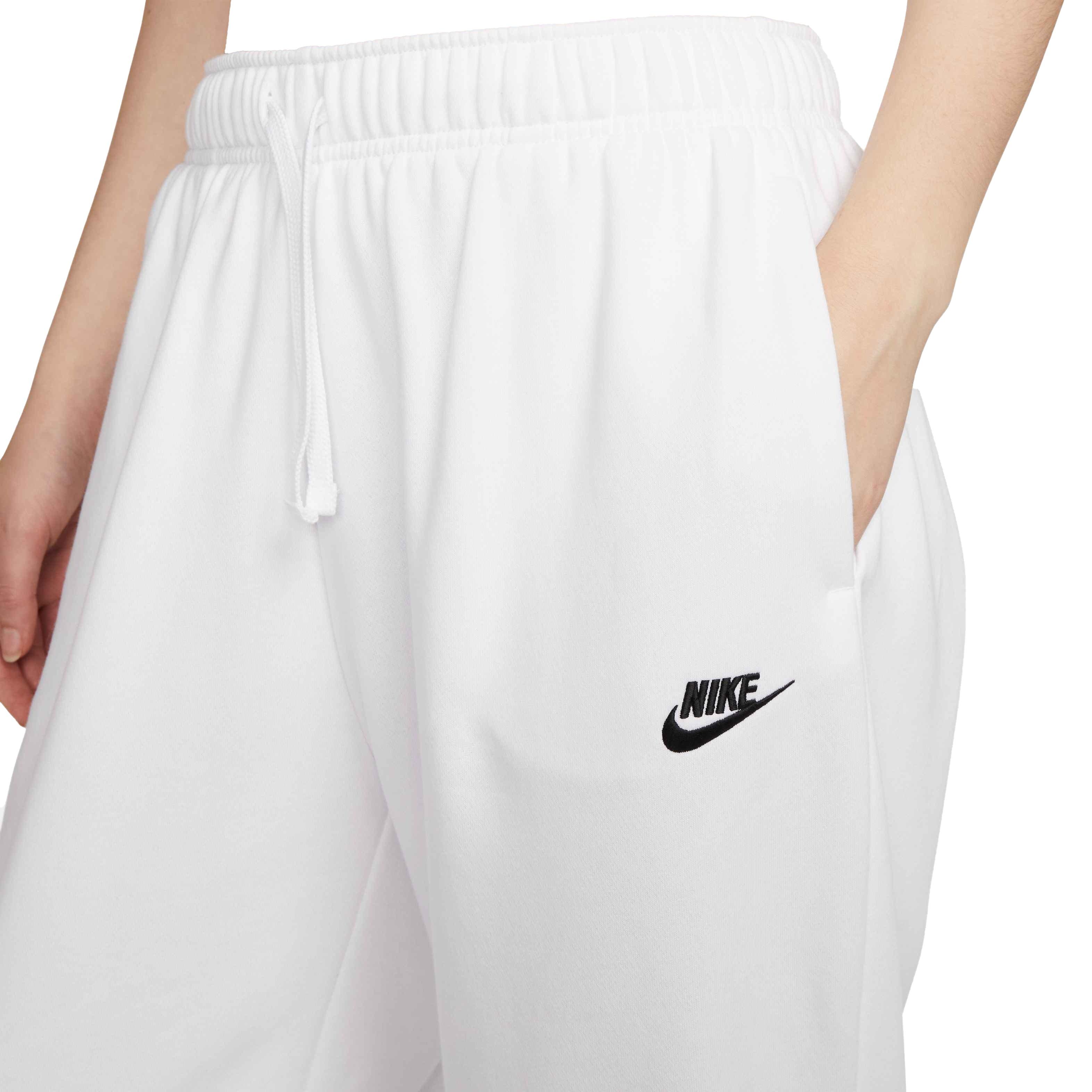 NIKE SPORTSWEAR CLUB FLEECE WOMEN'S MID-RISE OVERSIZED SWEATPANTS BLACK/WHITE  – Park Access