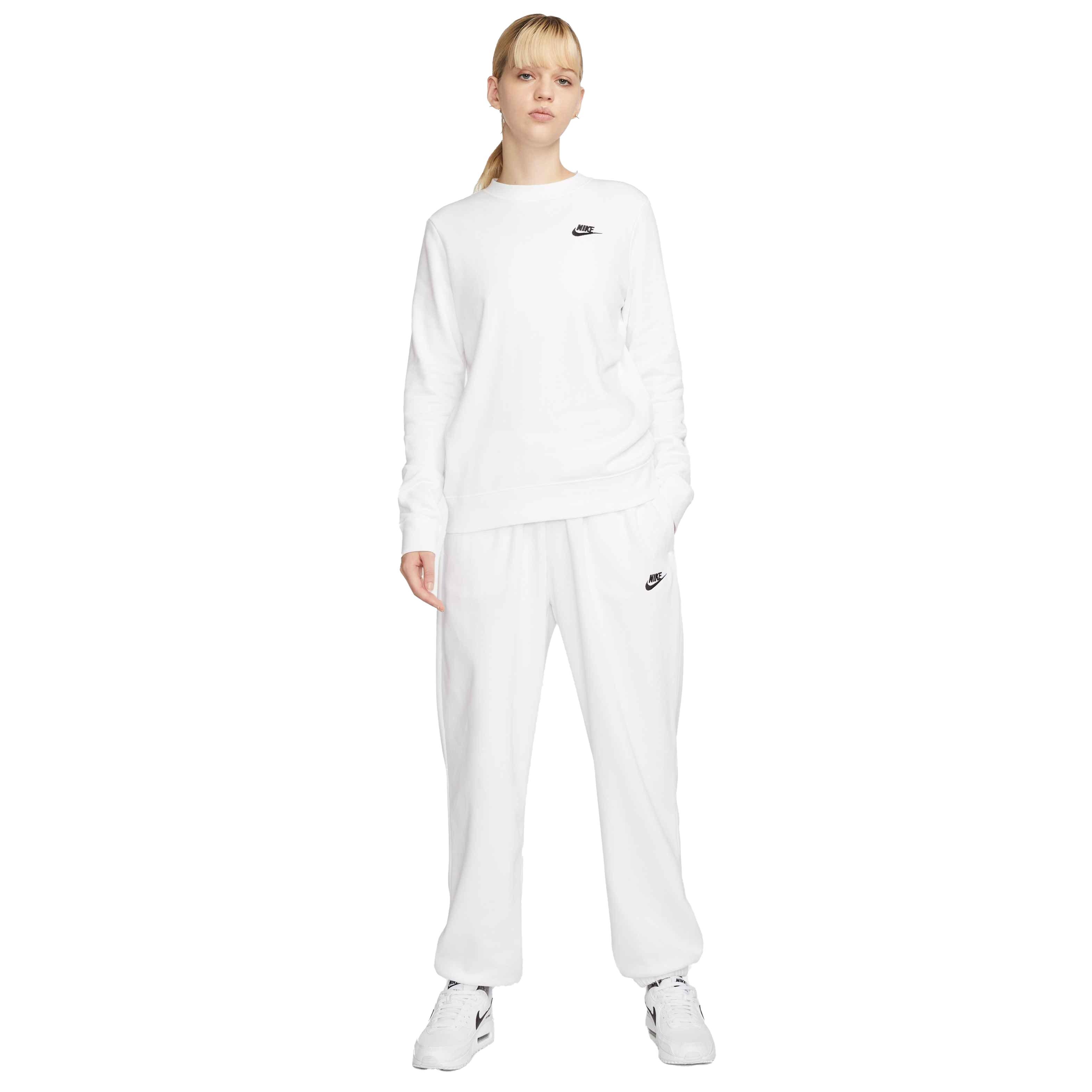 Nike Sportswear Women's Club Fleece Mid-Rise Oversized Sweatpants Dark Grey  Heather / White