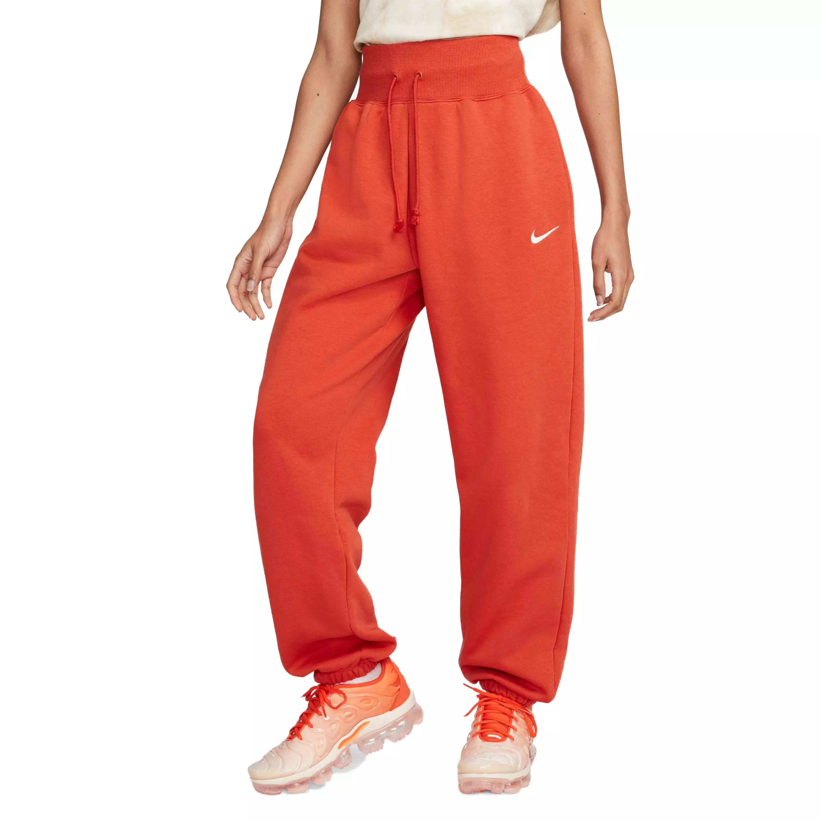 Nike Women's Sportswear Phoenix Fleece High-Waisted Oversized Sweatpants-Orange  - Hibbett