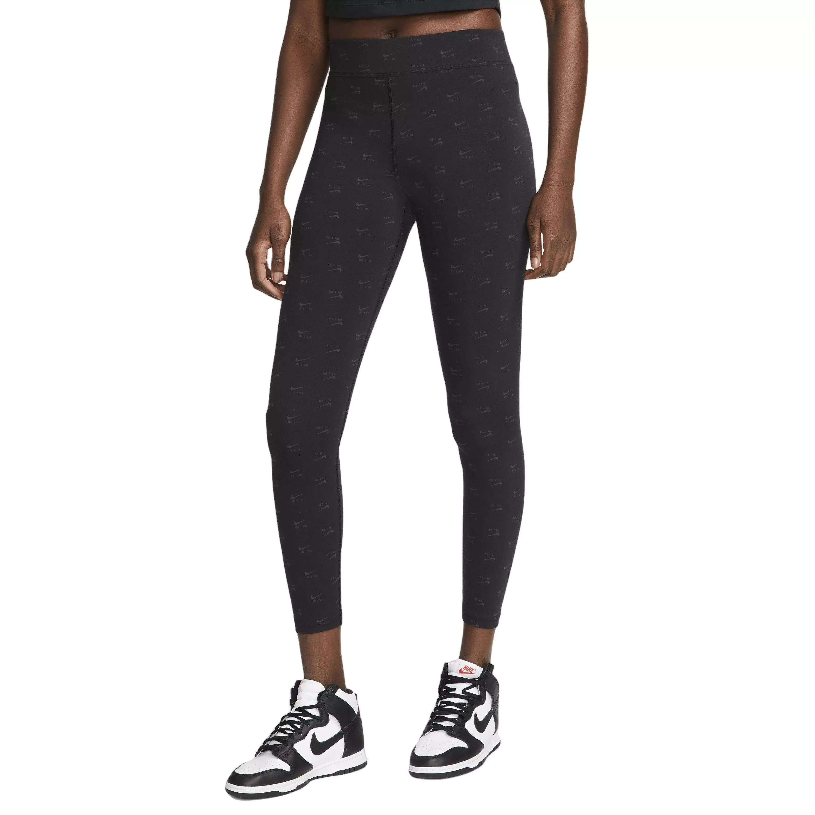 Nike Women's Air High-Rise All Over Print Leggings-Black - Hibbett