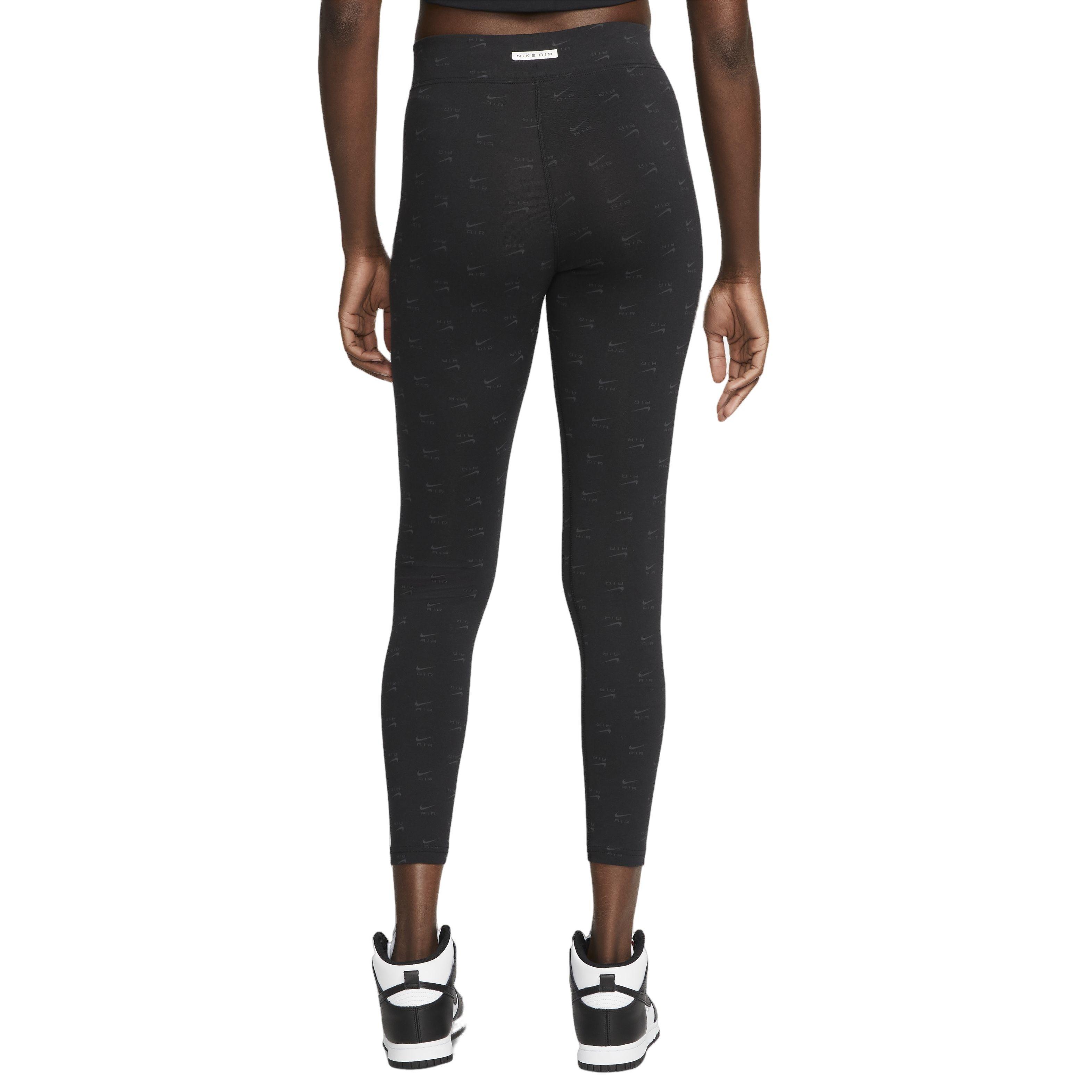 Nike Women's Air High-Rise All Over Print Leggings-Black - Hibbett