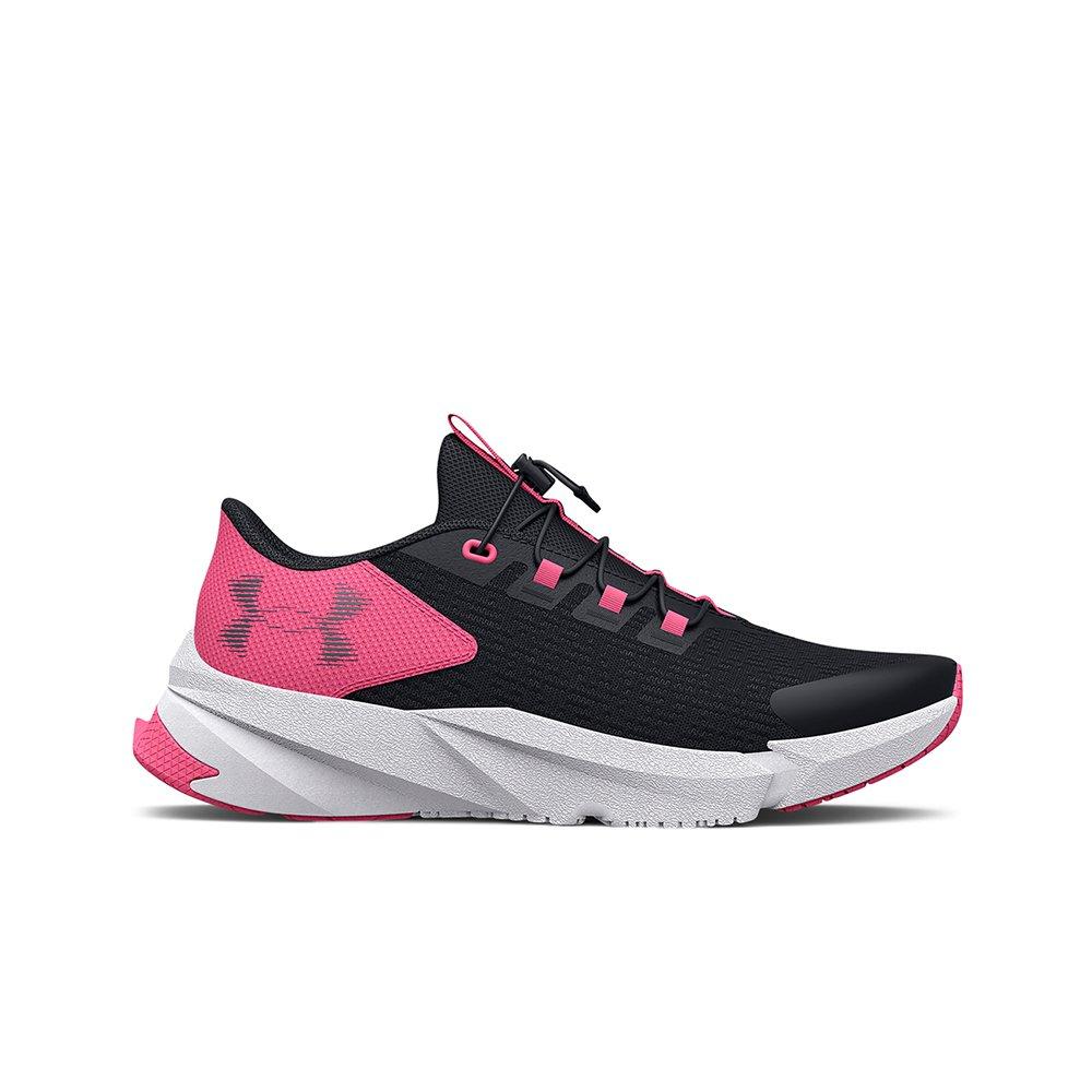 Womens black and on sale pink under armour shoes