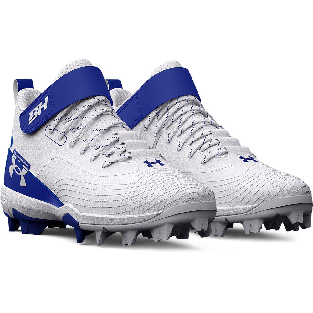 Under Armour Harper 6 Mid RM White/Midnight Navy Preschool Boys' Baseball  Cleat - Hibbett