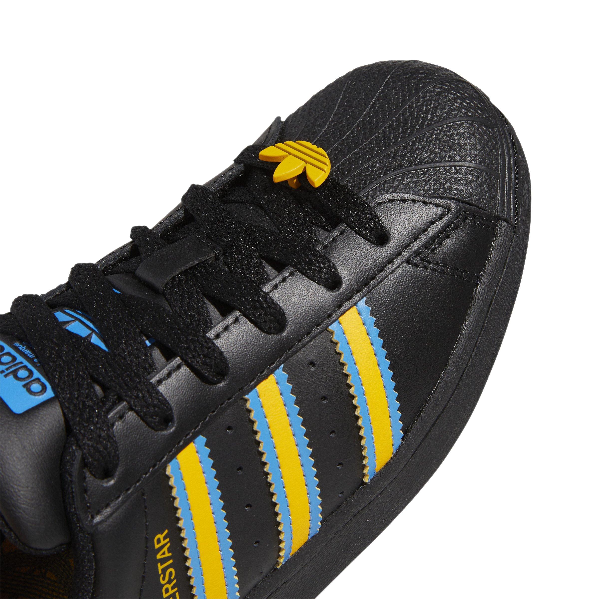 Adidas Superstar 'Black Gold Blue' Mens Size 10 (New Without Box)