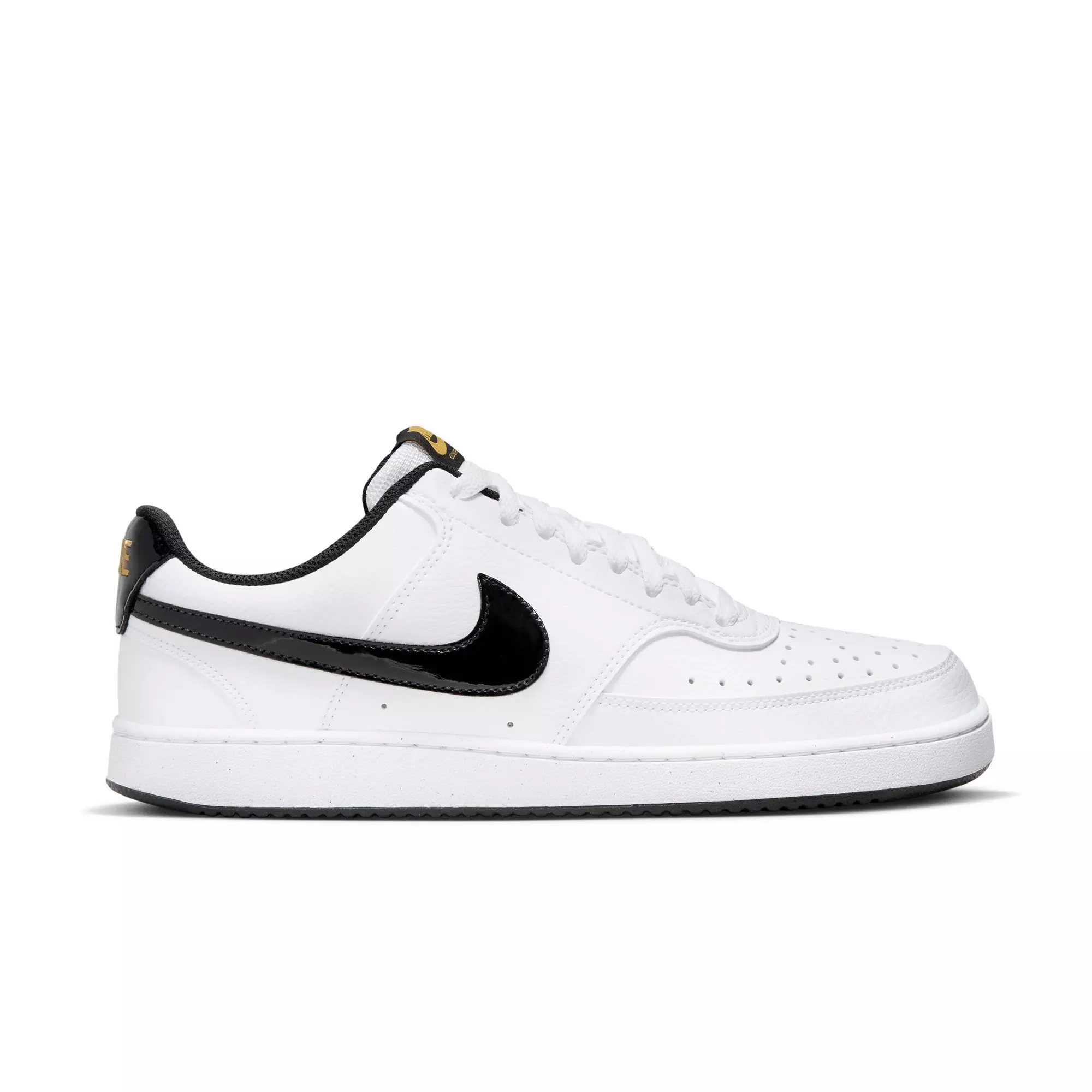 Nike Court Vision Low "White/Black/Metallic Gold" Men's Shoe - WHITE/BLACK/GOLD