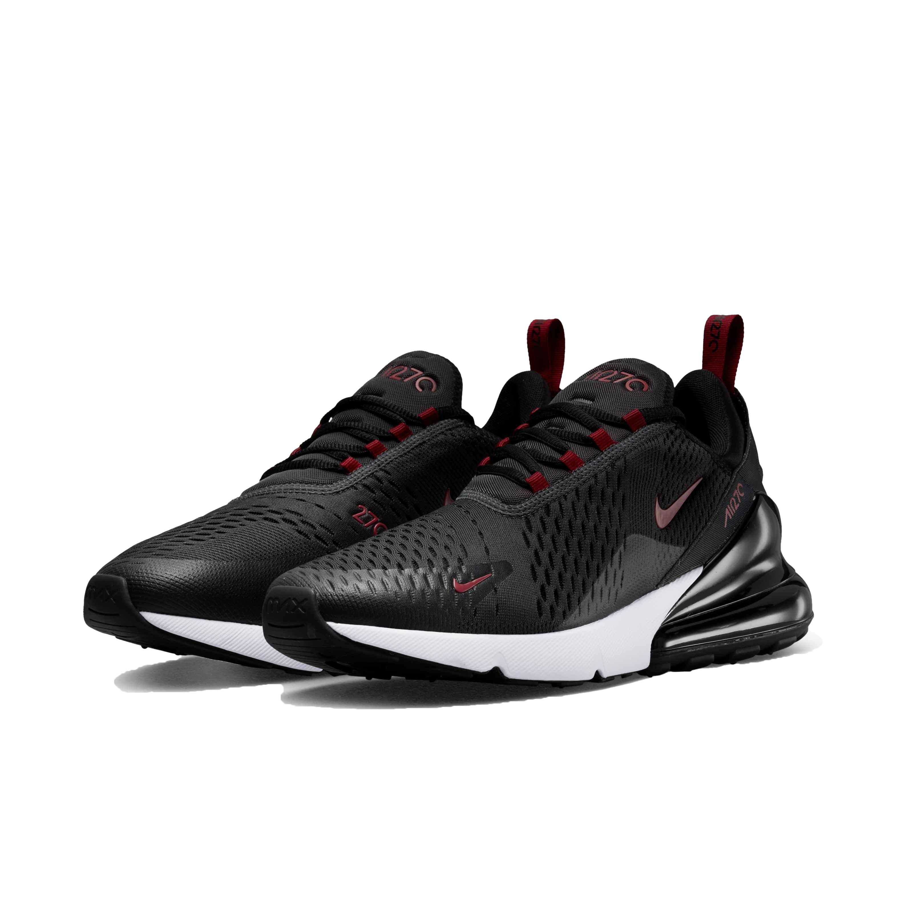 Black and red nike clearance 270s