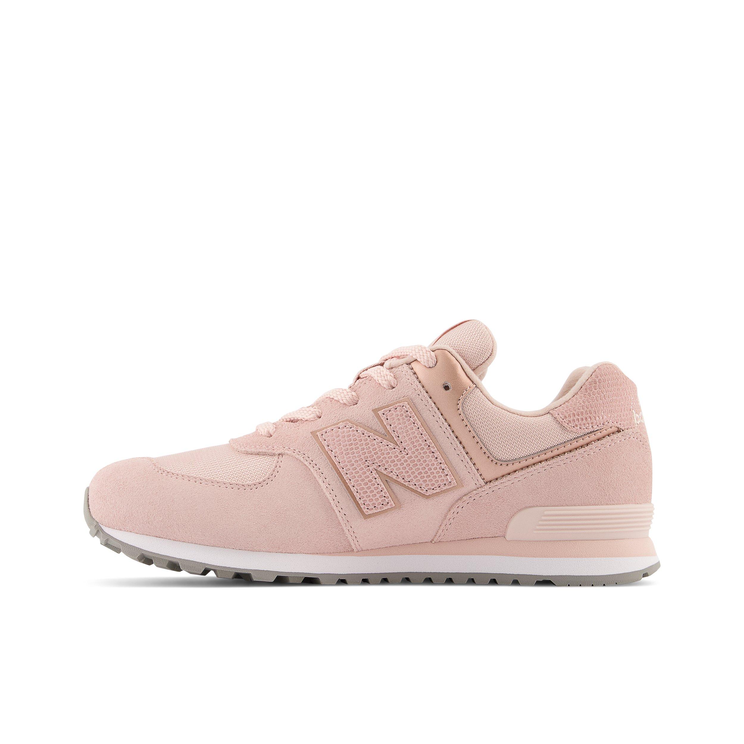 Women's new balance 574 shop rose gold casual shoes