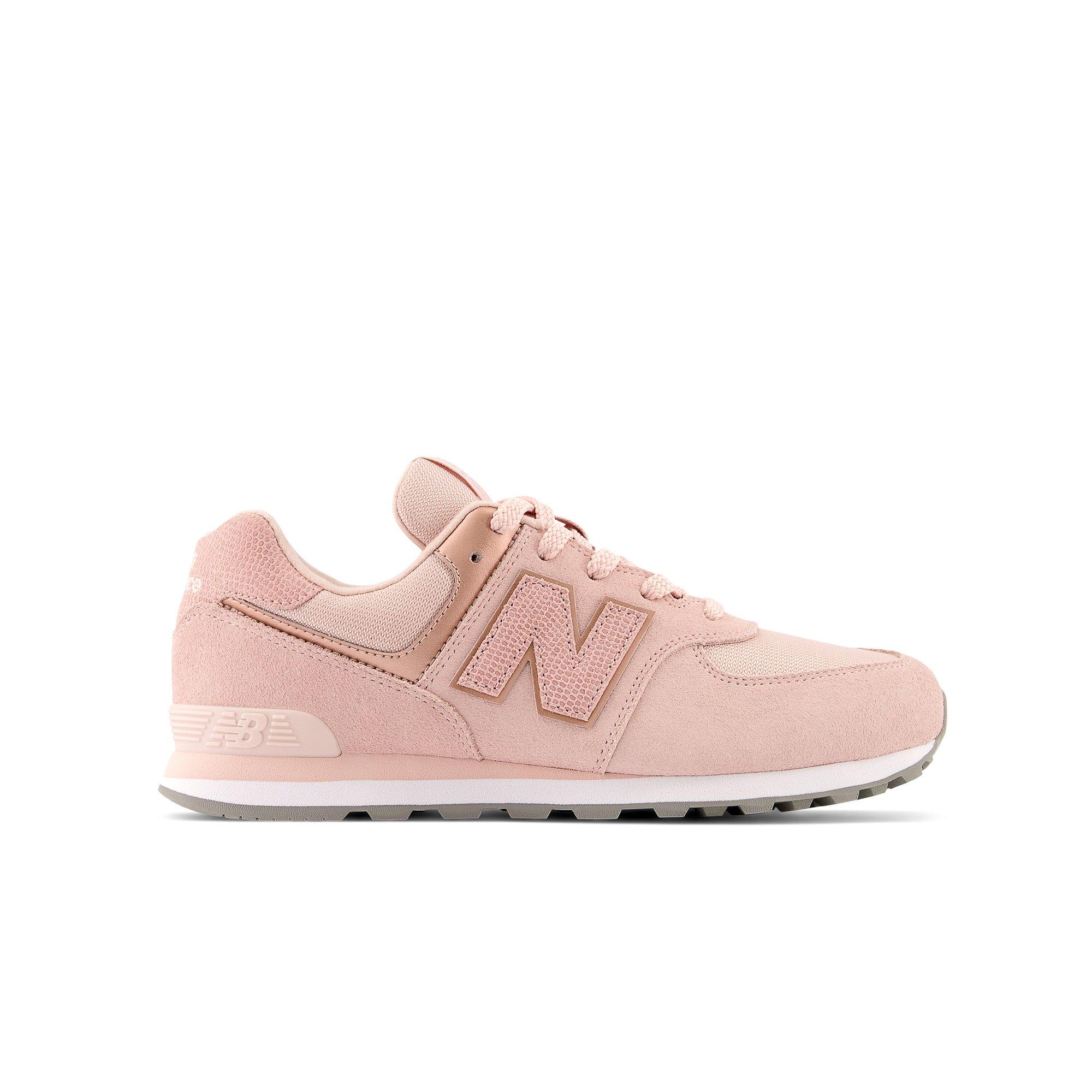 New balance 574 pink hot sale gold