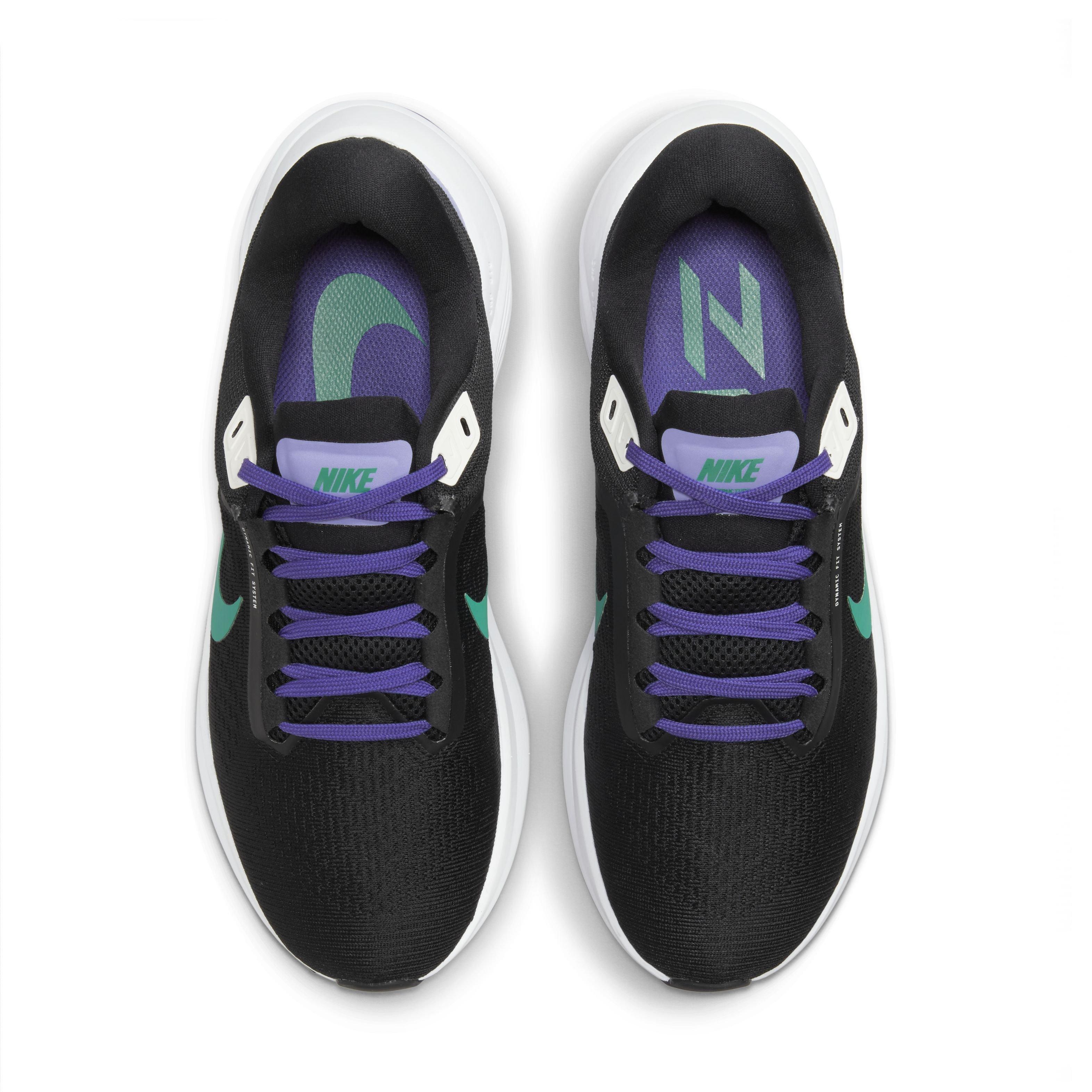Nike Structure 24 "Black/Neptune Green/Lapis/Light Thistle" Women's Running Shoe - BLACK/GREEN Thumbnail View 4
