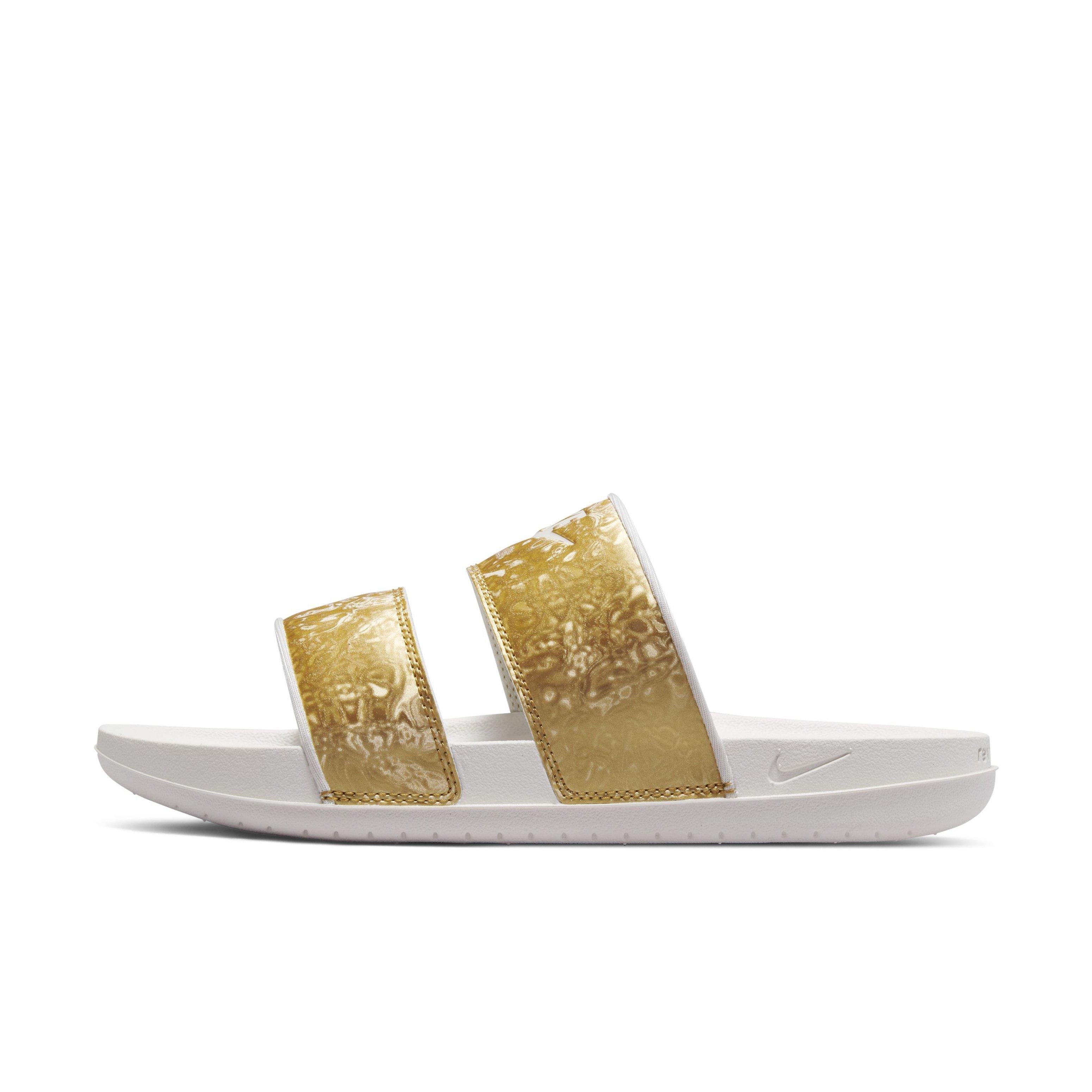 Gold nike outlet slides