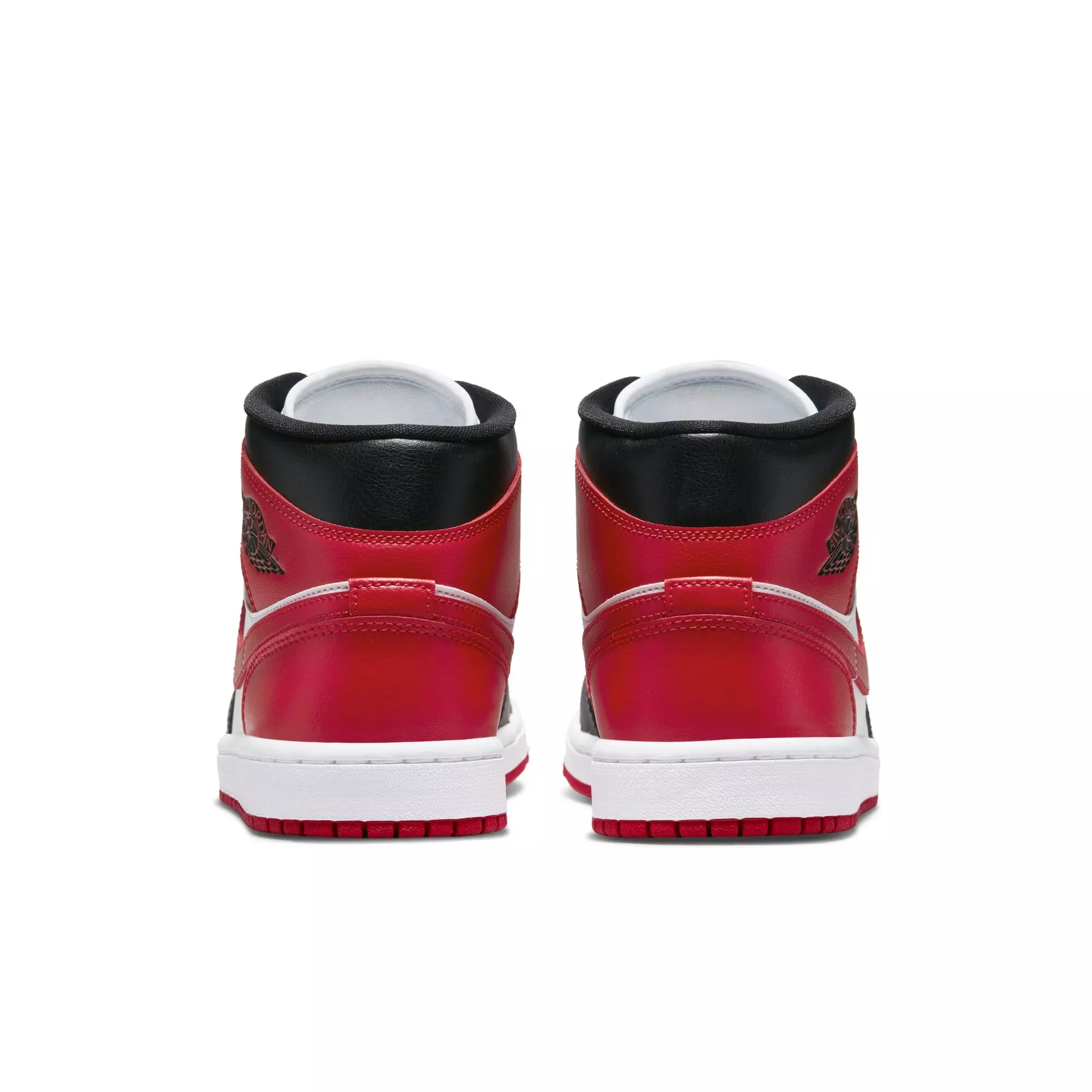 Jordan 1 Mid "Black/Gym Red/White" Women's Shoe - BLACK/RED/WHITE