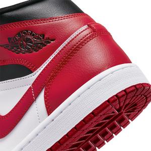 Jordan 1 Mid "Black/Gym Red/White" Women's Shoe