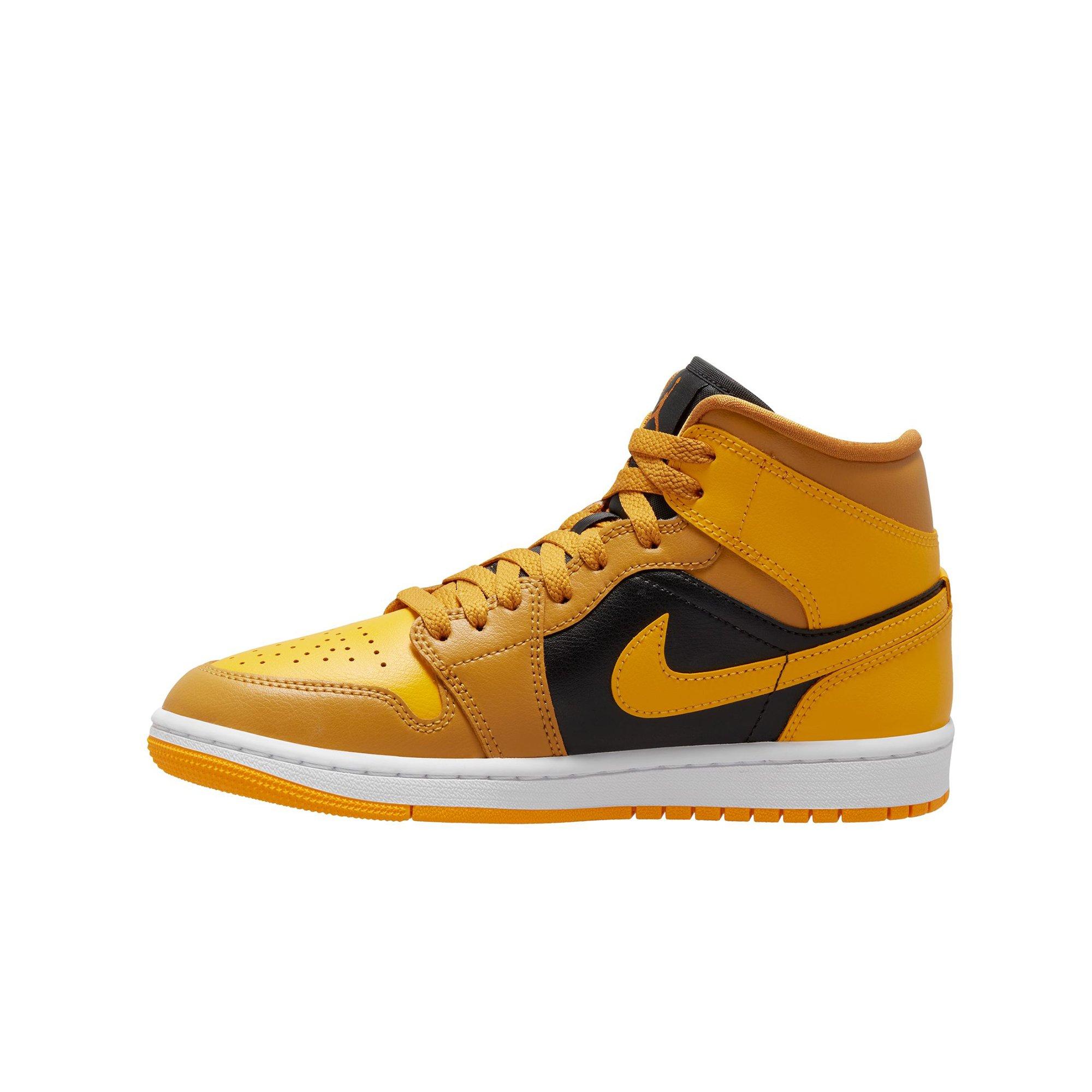 Jordan 1 Mid "Chutney/Taxi/Black" Women's Shoe - YELLOW/BLACK Thumbnail View 2