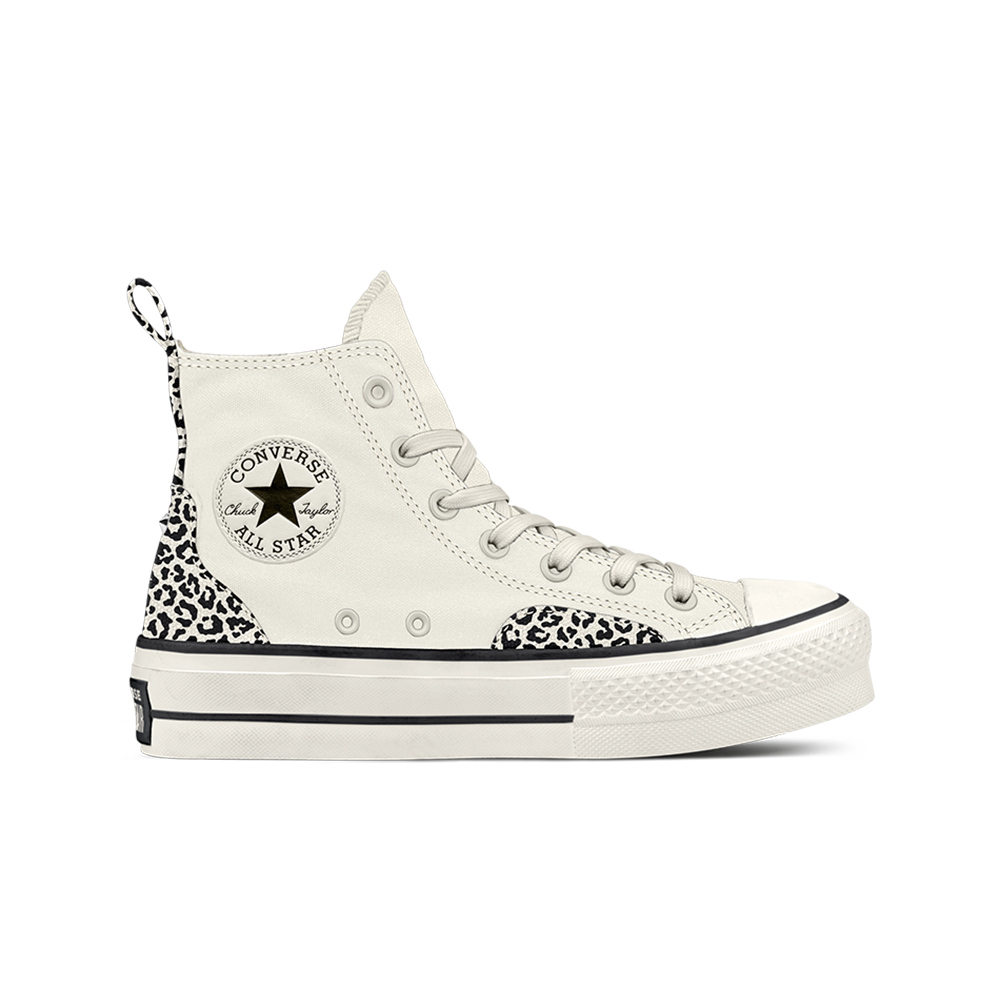 Converse Chuck Taylor All Star Lift "White/Leopard Shoe