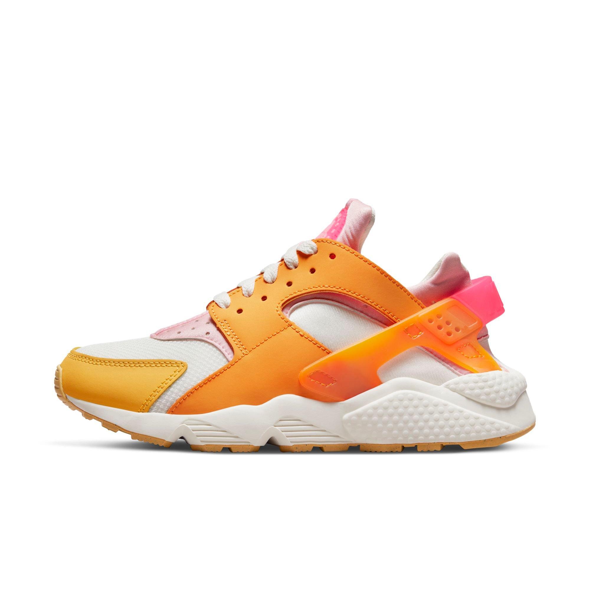 Nike Air Huarache "Summit White/Hyper Pink/Solar Flare" Women's Shoe - ORANGE/WHITE Thumbnail View 5