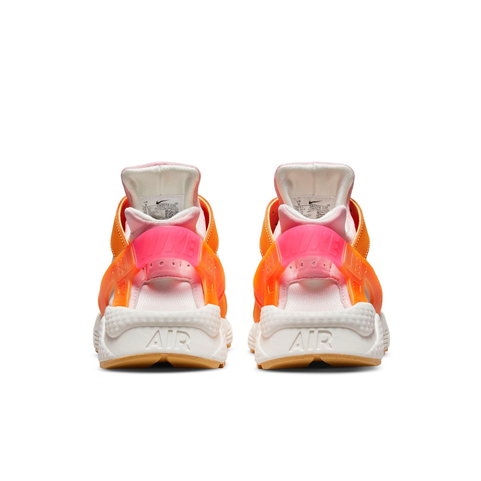 Nike Air Huarache "Summit White/Hyper Pink/Solar Flare" Women's Shoe - ORANGE/WHITE Thumbnail View 7