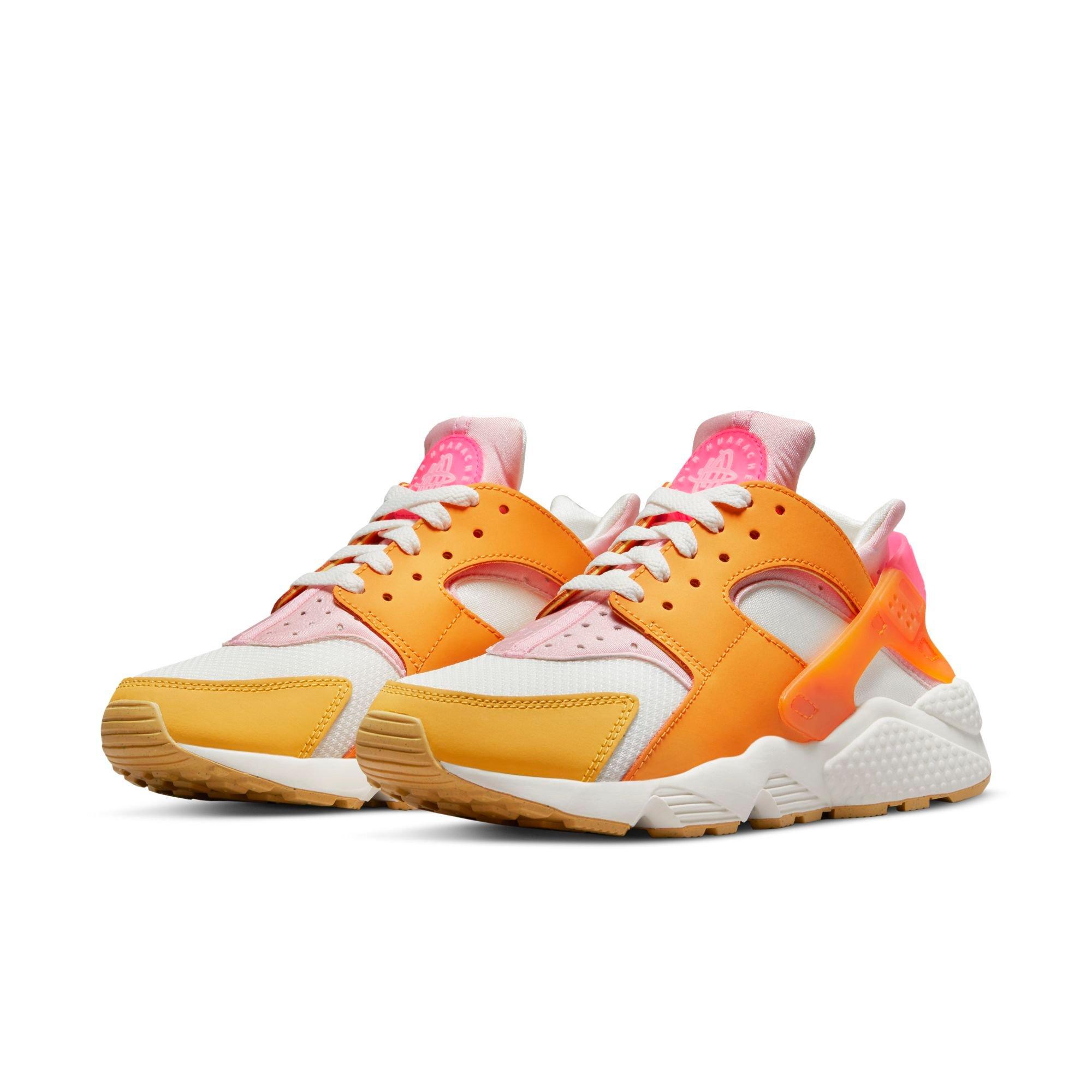 Nike Air Huarache "Summit White/Hyper Pink/Solar Flare" Women's Shoe - ORANGE/WHITE Thumbnail View 8