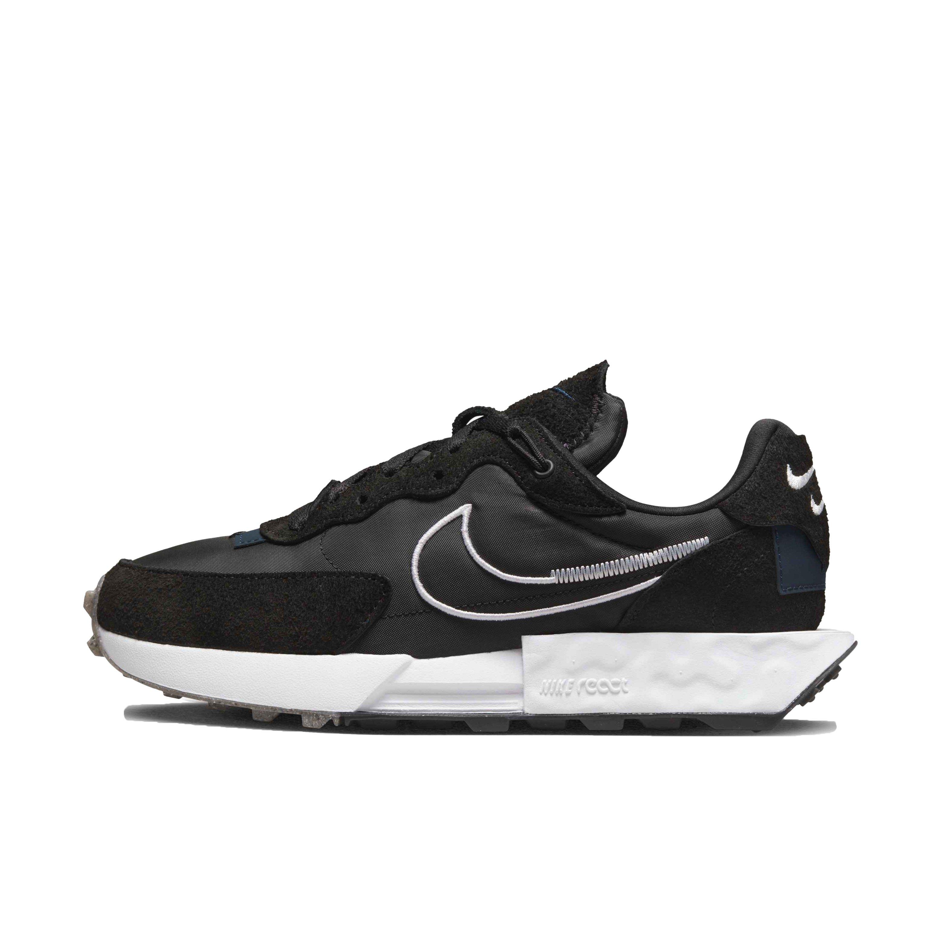 Nike Fontanka Waffle "Black/White/Dark Obsidian" Women's Shoe - BLACK/WHITE/DK OBSIDIAN Thumbnail View 2