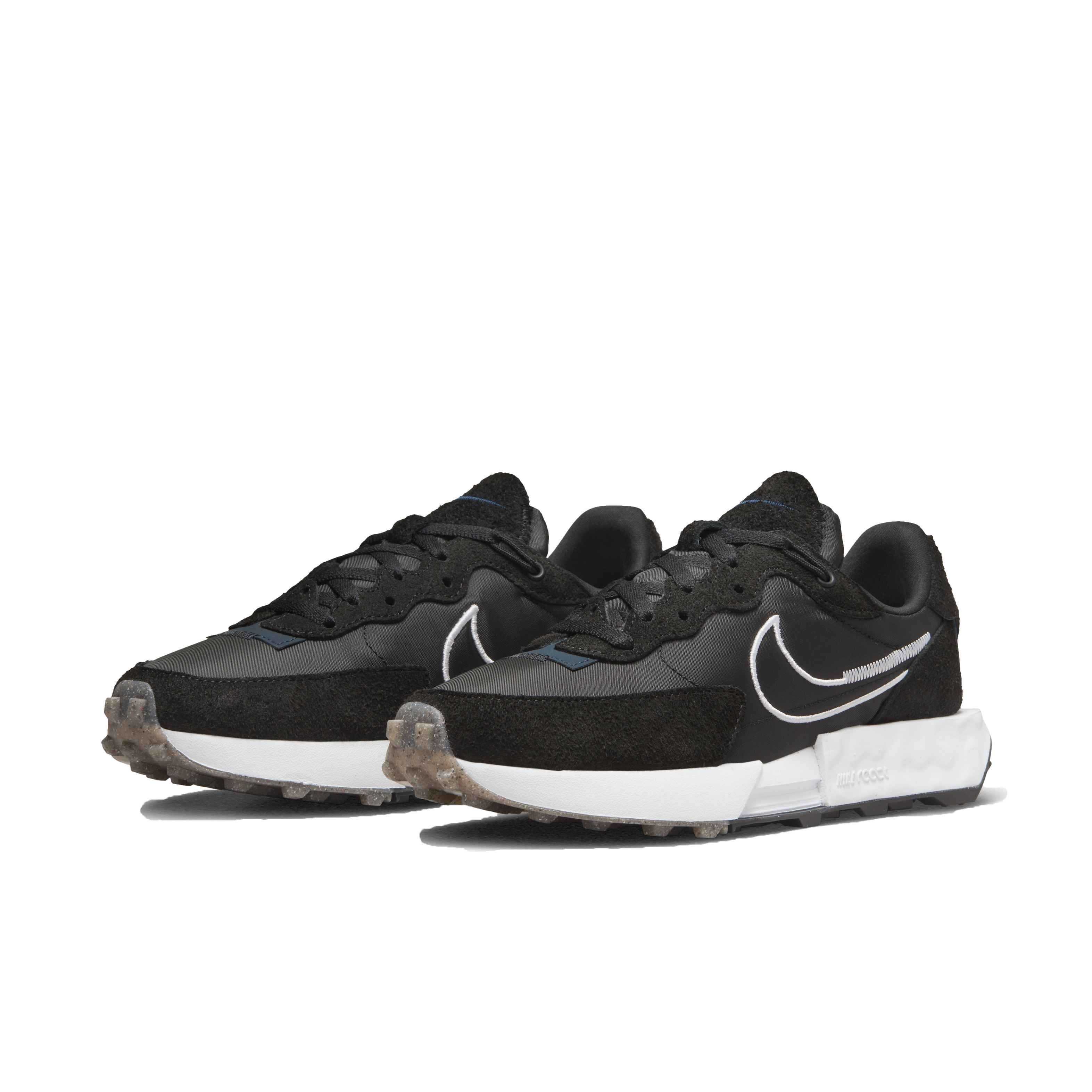 Nike Fontanka Waffle "Black/White/Dark Obsidian" Women's Shoe - BLACK/WHITE/DK OBSIDIAN Thumbnail View 3