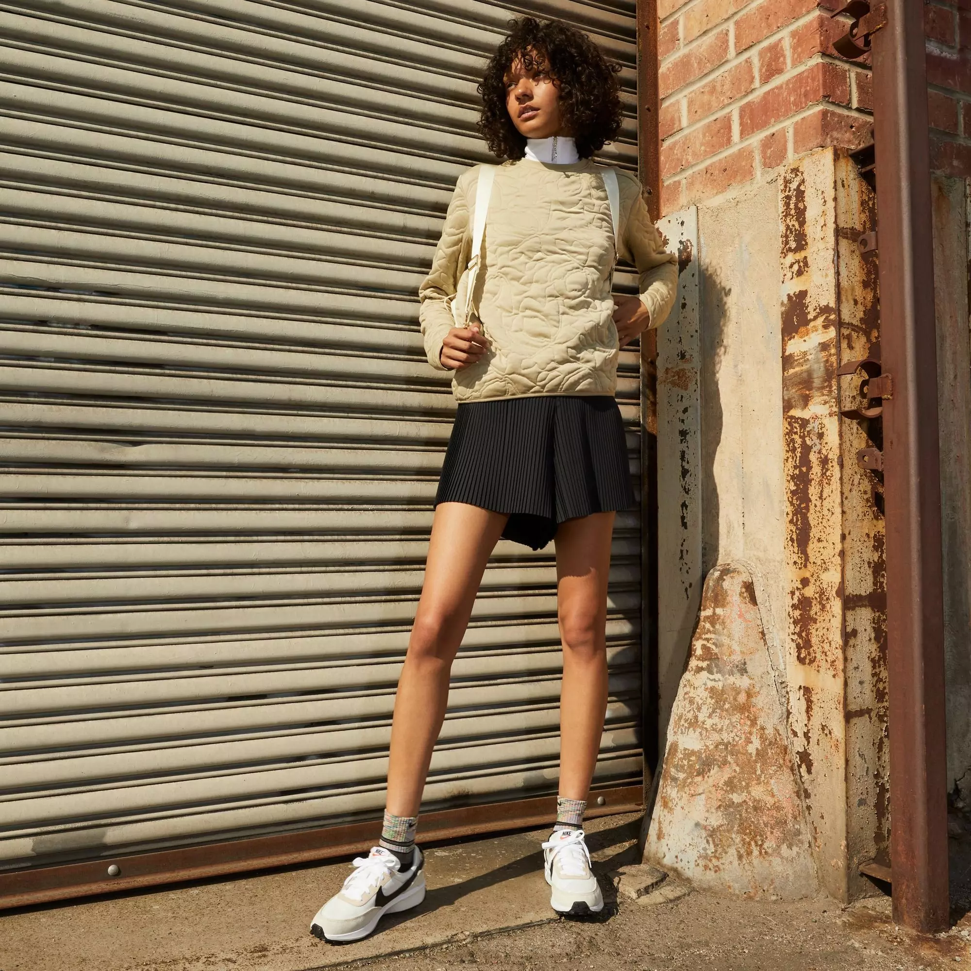 Nike Waffle Debut "Sanddrift/Black/White" Women's Shoe - WHITE/BEIGE