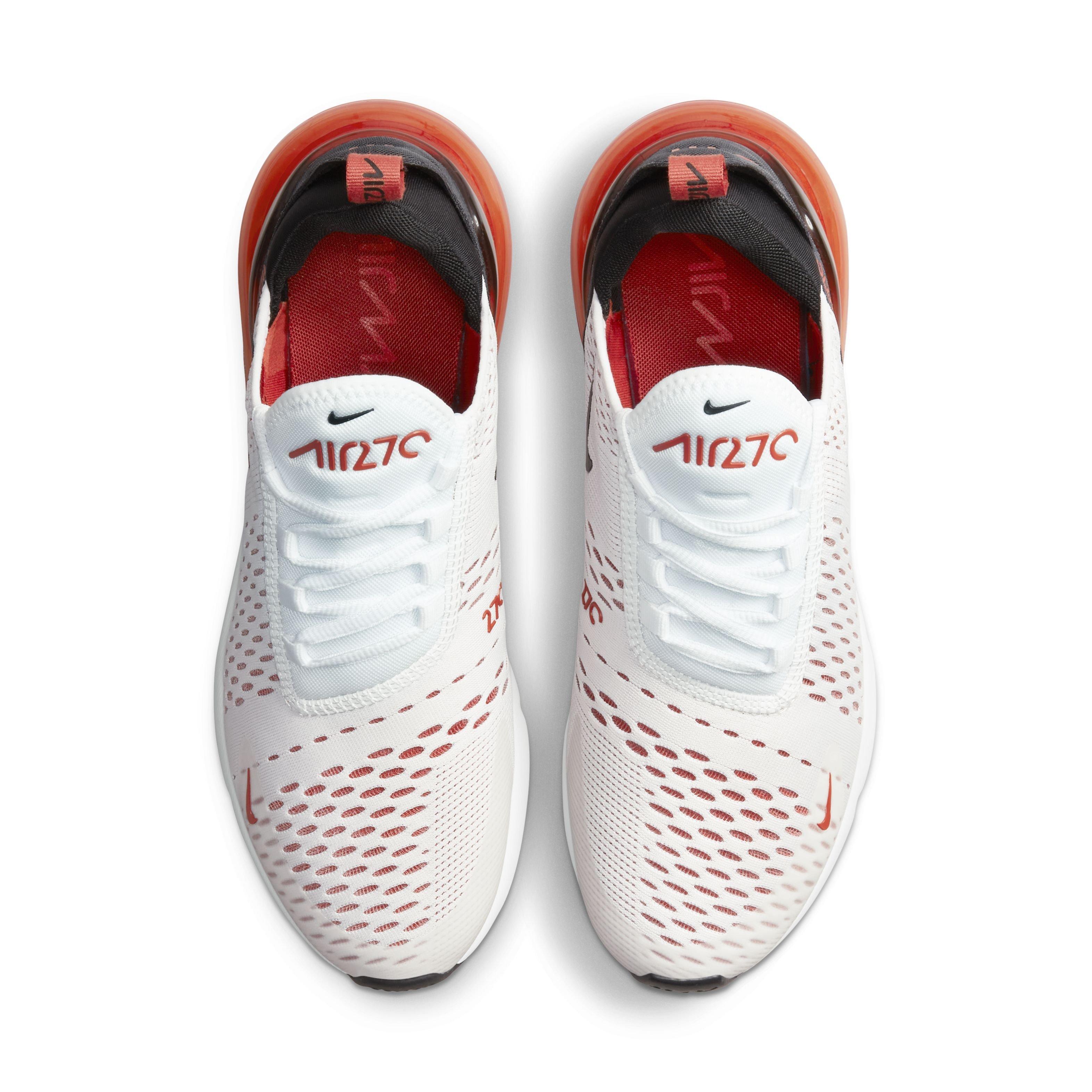 Nike Women's Air Max 270 Shoes, Size 5, White/Orange
