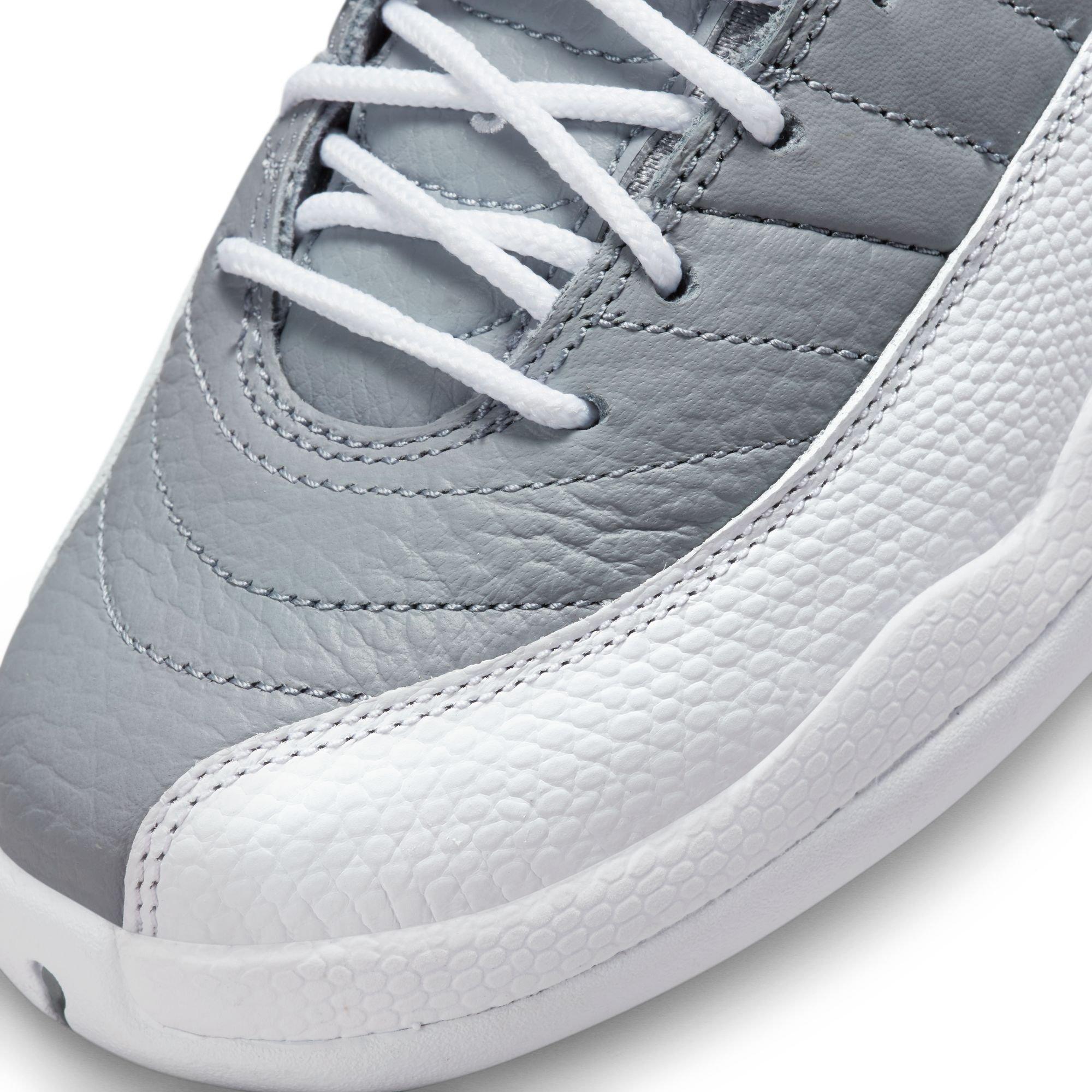 grey and white jordan 12 grade school