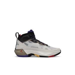 Jordan XXXVII "Light Bone/Fire Red/Black" Grade School Kids' Basketball Shoe