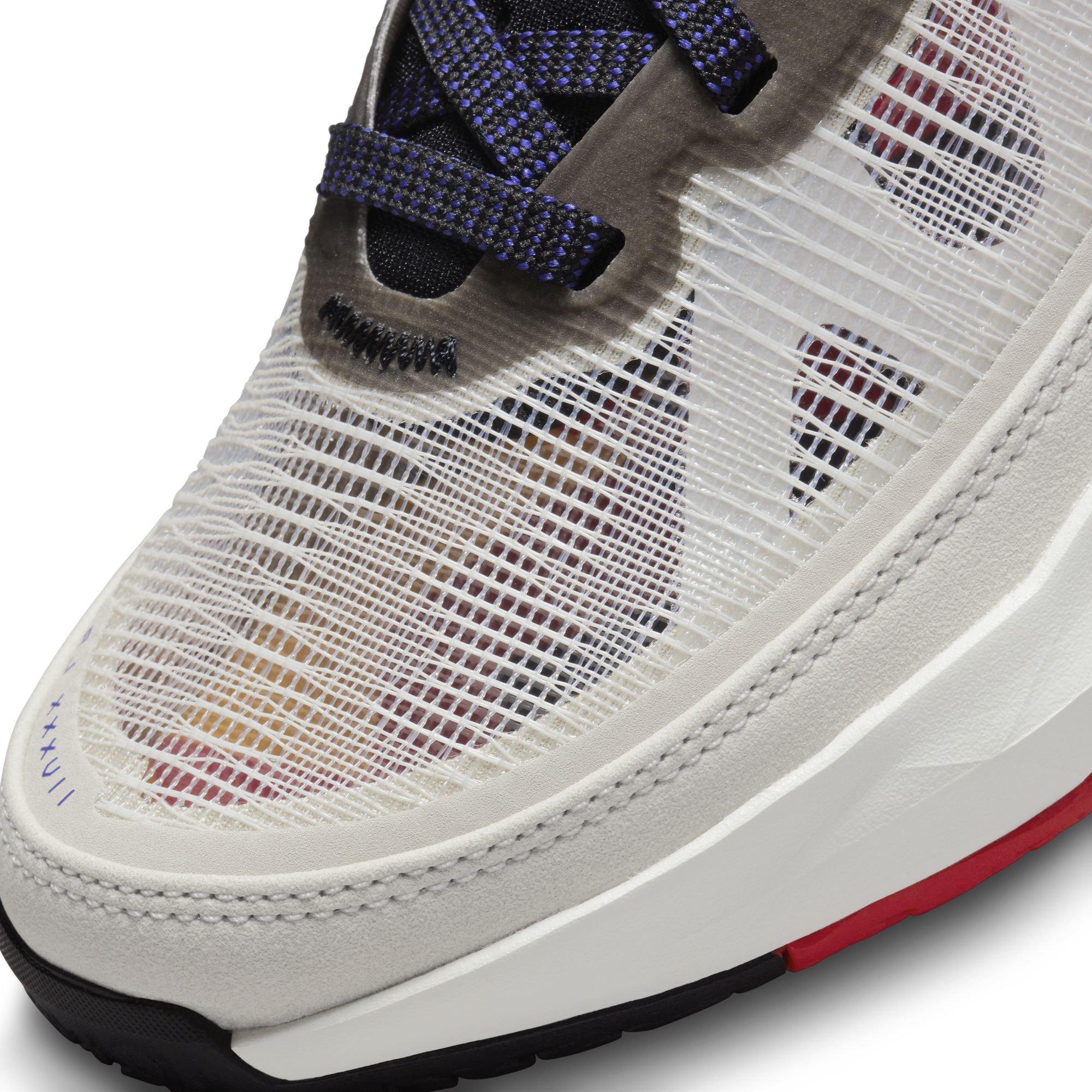Jordan XXXVII "Light Bone/Fire Red/Black" Grade School Kids' Basketball Shoe - LIGHT BONE/FIRE RED/BLACK Thumbnail View 4