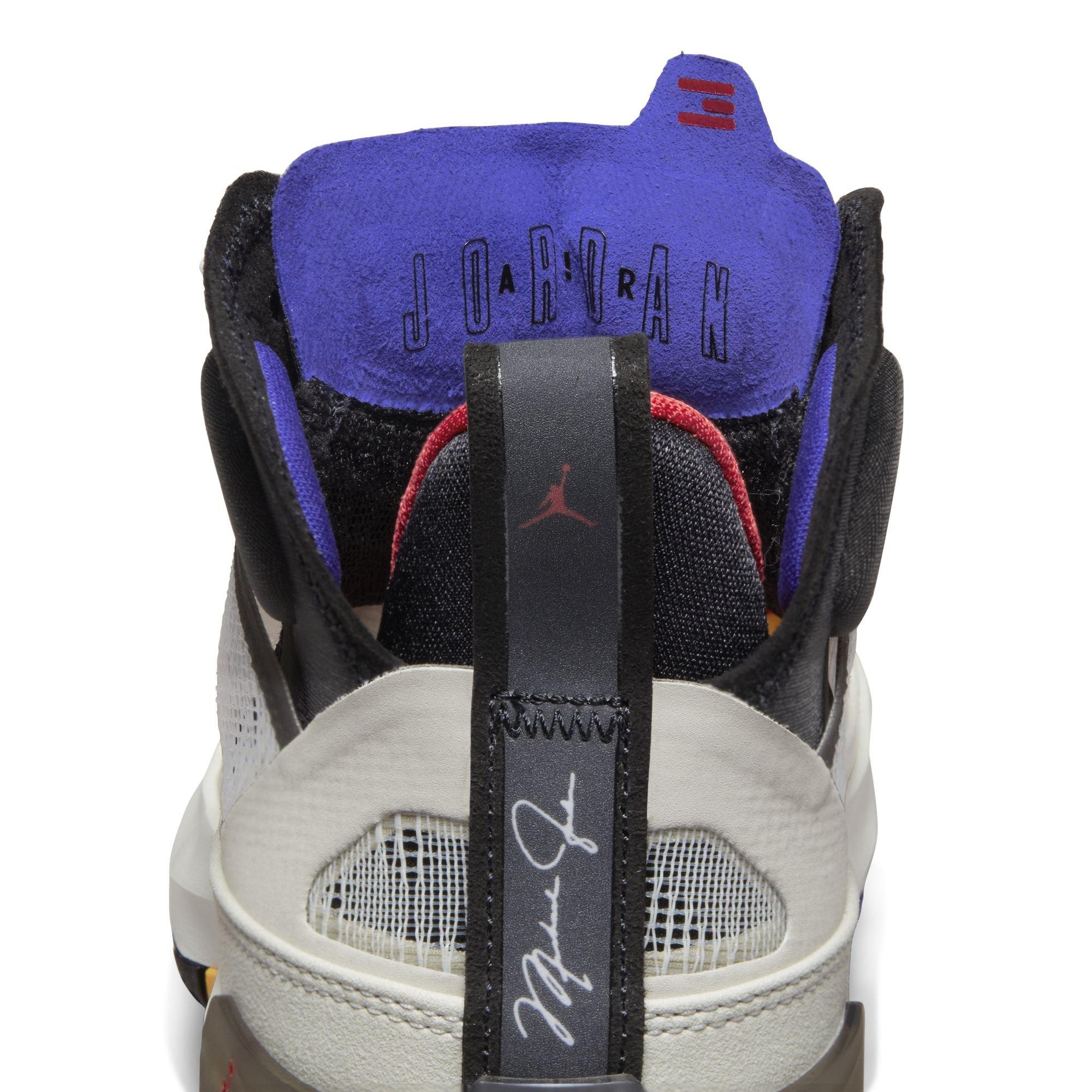 Jordan XXXVII "Light Bone/Fire Red/Black" Grade School Kids' Basketball Shoe - LIGHT BONE/FIRE RED/BLACK Thumbnail View 5