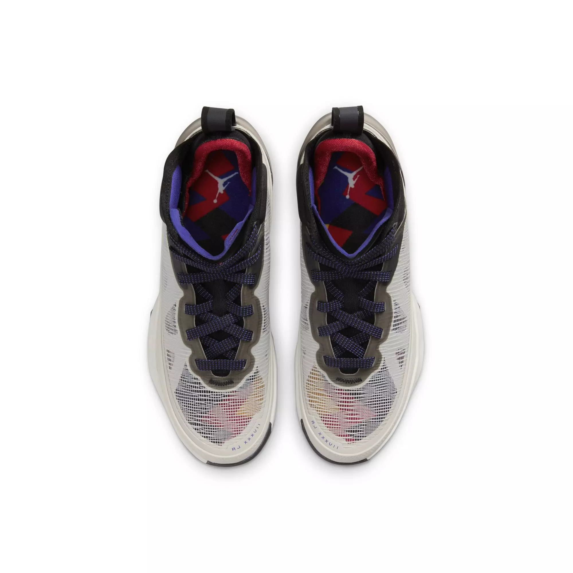 Jordan XXXVII "Light Bone/Fire Red/Black" Grade School Kids' Basketball Shoe - LIGHT BONE/FIRE RED/BLACK