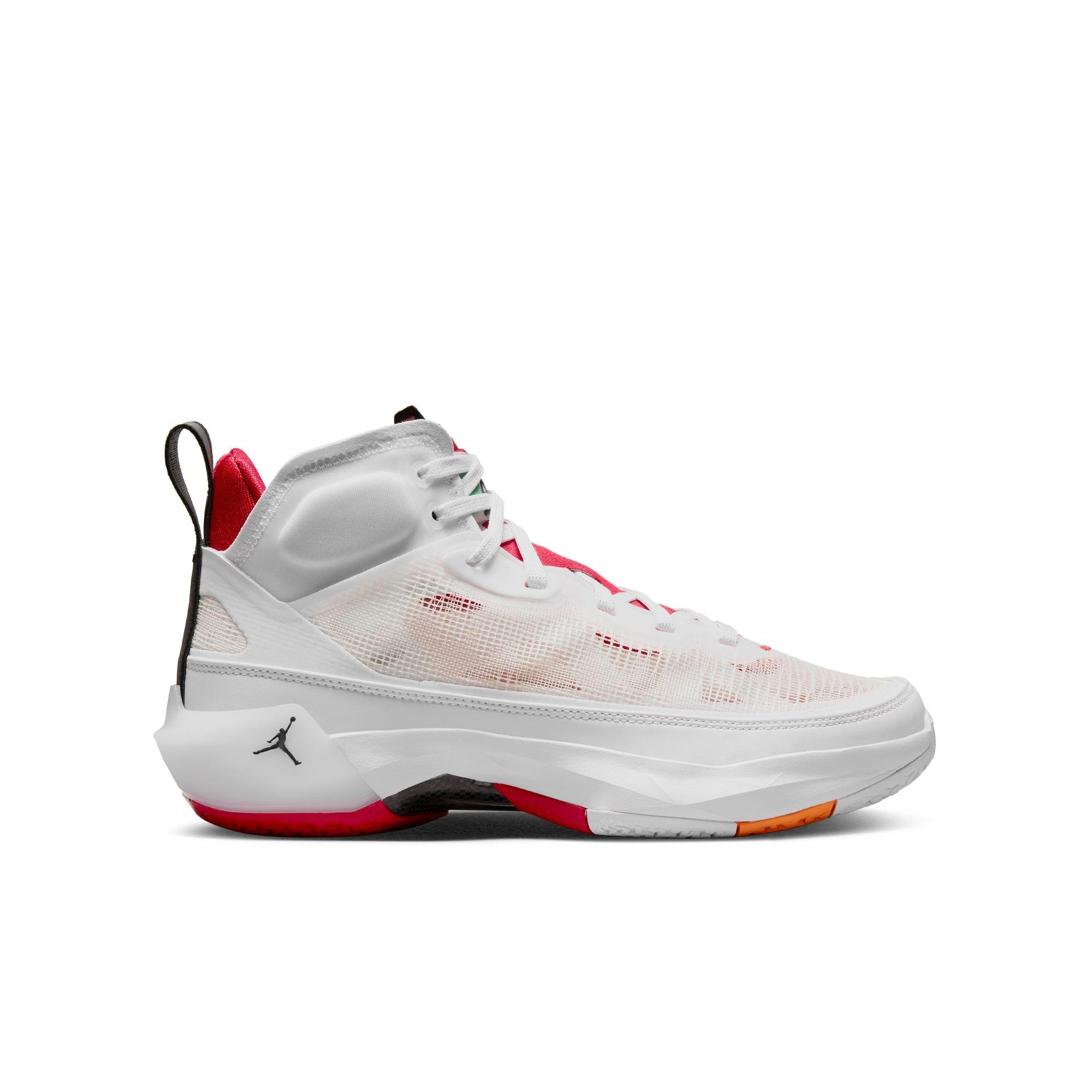 Jordan XXXVII White/True Red/Light Silver Grade School Kids' Basketball  Shoe - Hibbett
