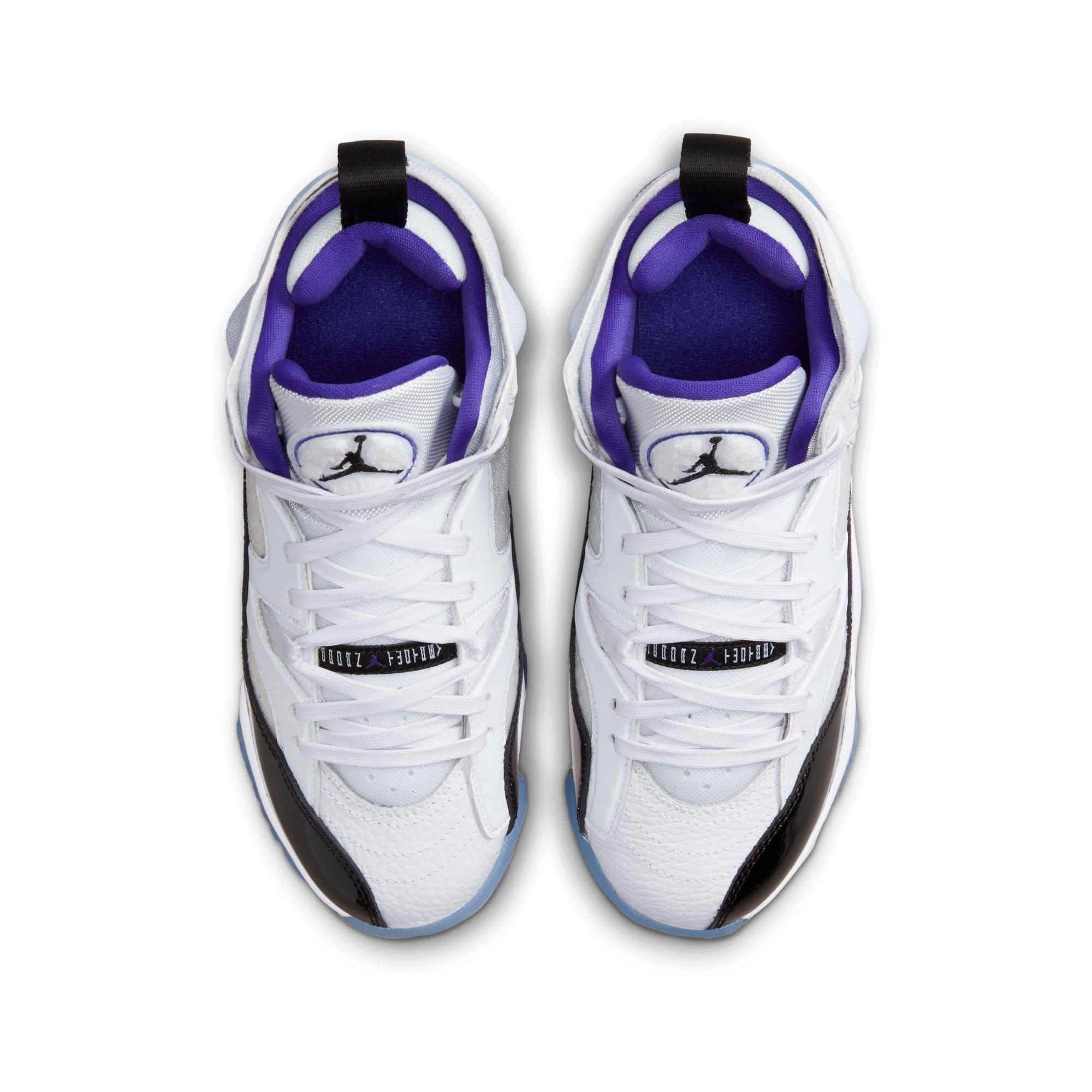 Jordan Jumpman Two Trey White/Dark Concord/Black Grade School Boys' Shoe